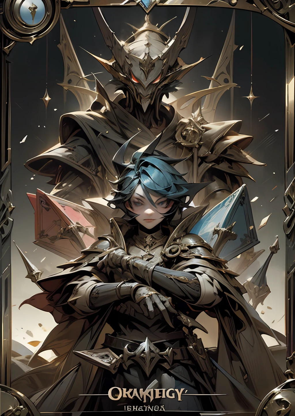 a highly detailed, Trading card game card, magic the gathering TCG, pokemon TCG, D&D, Dungeons & Dragons, Card Design, Card Layout, ornaments card, TCG ornaments, epic card layout, mitology, RPG.