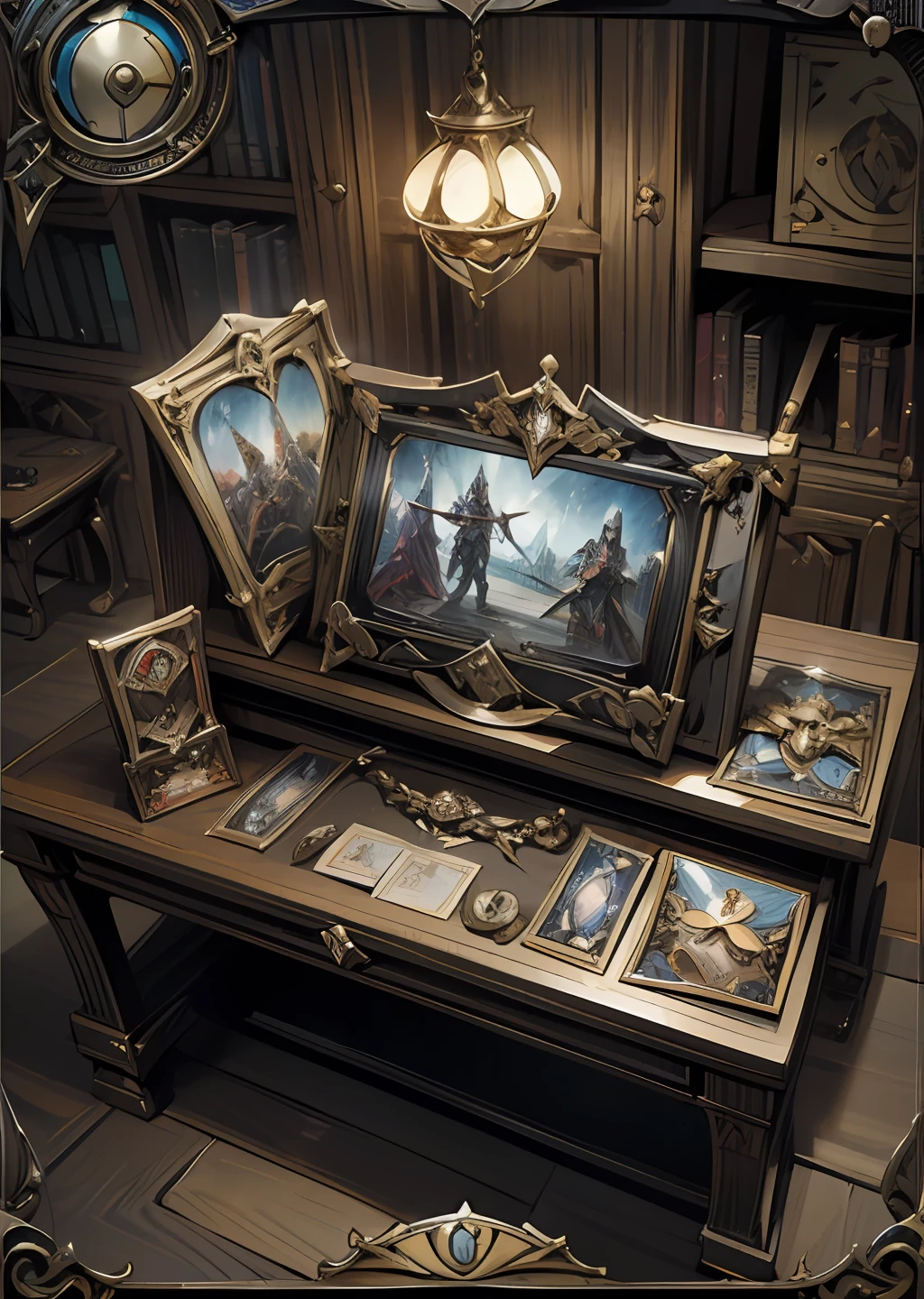 a highly detailed, Trading card game card, magic the gathering TCG, pokemon TCG, D&D, Dungeons & Dragons, Card Design, Card Layout, ornaments card, TCG ornaments, epic card layout, mitology, RPG.