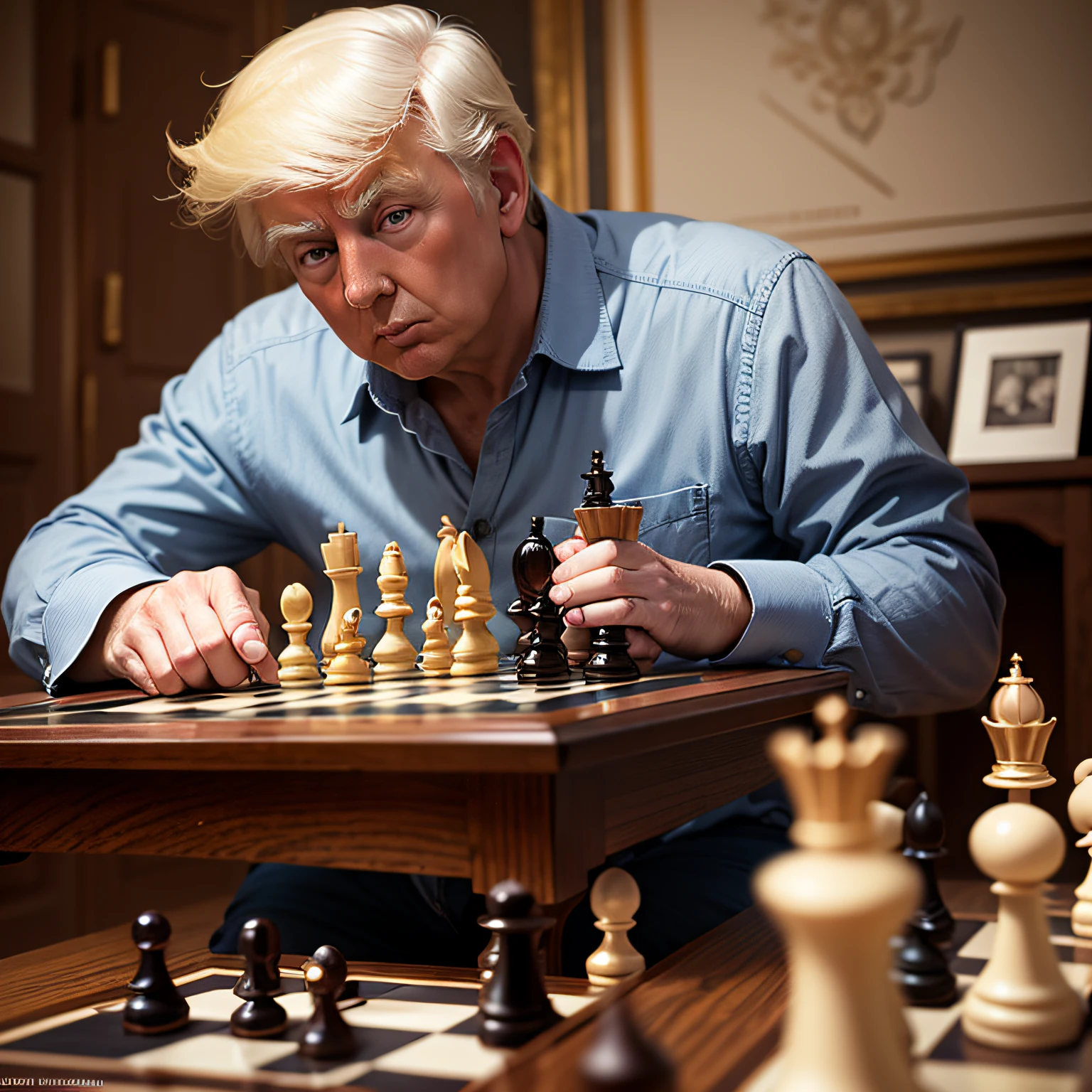 Trump playing chess --auto