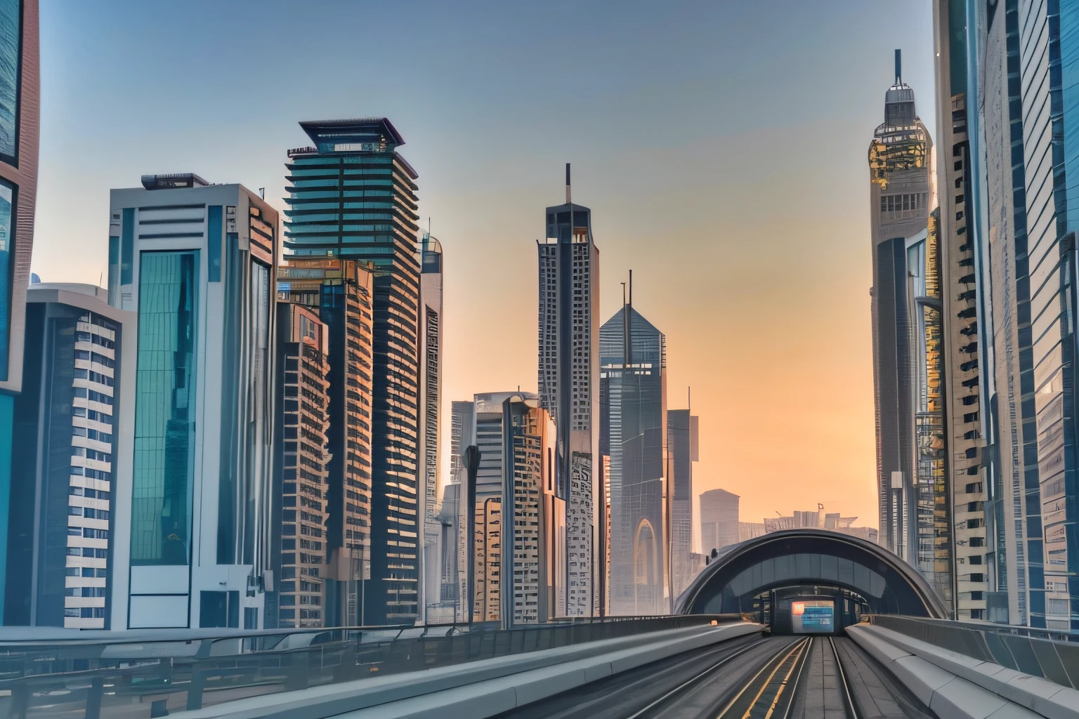 The future city, tech city in the background, The chip is in the middle of the picture、Sci-fi style