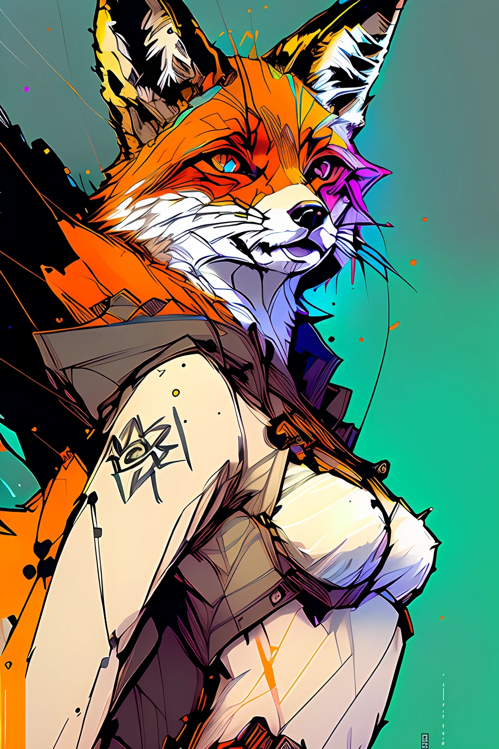 Nvinkpunk, (((fox girl))), master part, best quality, ((Rosto detalhado)), ((Premiado)), (High detail), Sharp, 8k, trending on ArtStation, intrincado