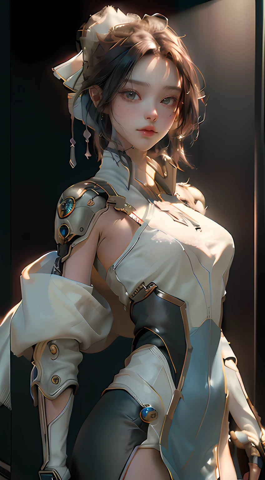 ((best qualtiy)), ((tmasterpiece)), (the detail:1.4), 2D, A beautiful cyberpunk female image,There is a scar,HDR(HighDynamicRange),Ray traching,NVIDIA RTX,Super-Resolution,Unreal 5,Subsurface scattering、PBR Texture、post-proces、Anisotropy Filtering、depth of fields、maximum definition and sharpness、Many-Layer Textures、Albedo e mapas Speculares、Surface Coloring、Accurate simulation of light-material interactions、perfectly proportions、Octane Render、Two-colored light、largeaperture、Low ISO、White balance、the rule of thirds、8K RAW、