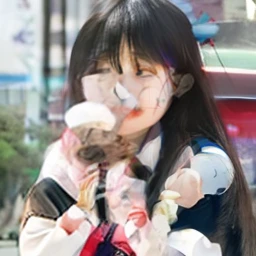 1girls,yamada,White uniform girls,long hair Black,eat ice cream,realistic,ultra detail,70mm lens