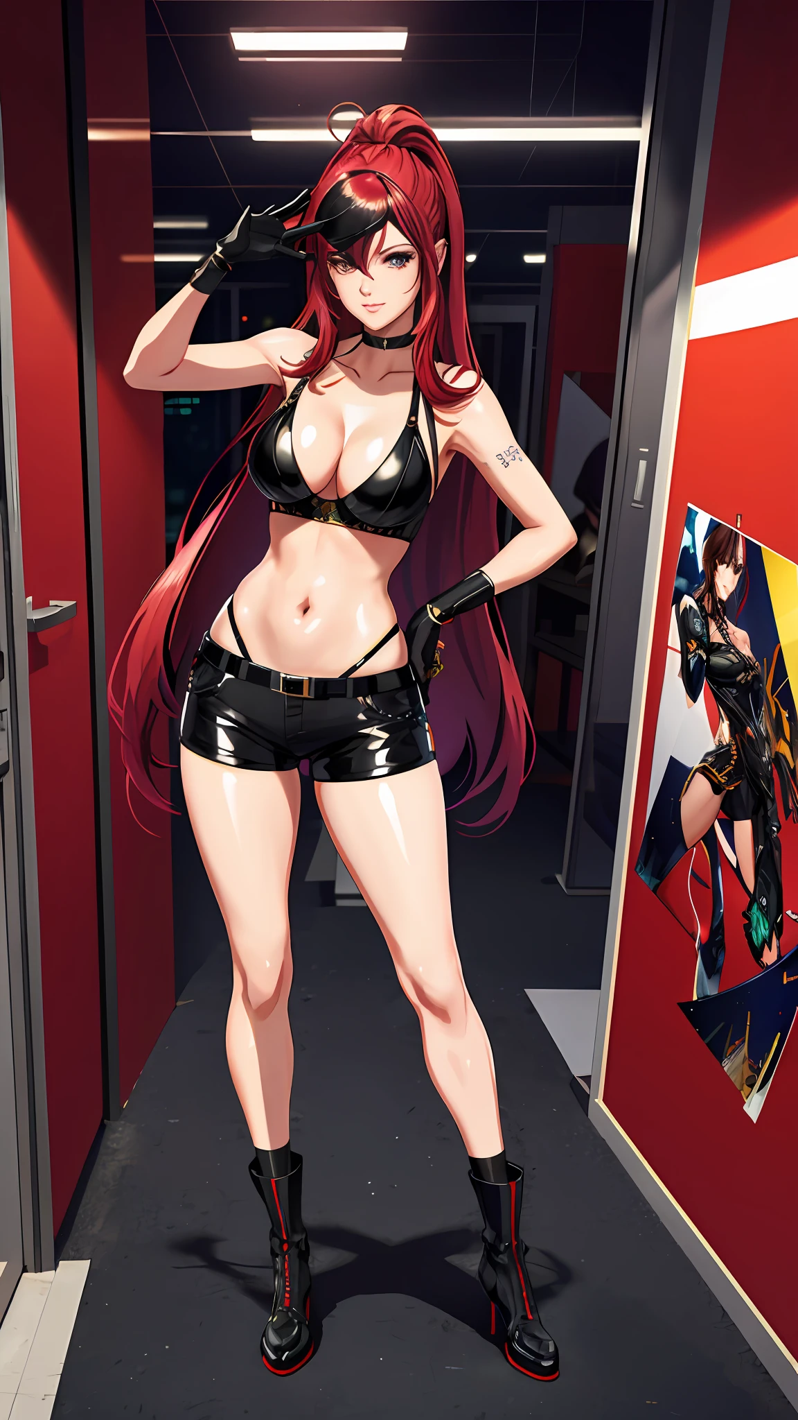 anime artwork，8K quality，There is a woman in a y revealing costume posing for a photo, cgsociety - w 1 0 2 4 - n 8 - i, cgsociety 9, divine render, cyberpunk femme fatale, g cgsociety, style of raymond swanland, CGCrart - N 5, CGsociety masterpiece, CGSesociety!, Full body CGsociety, lois van rossdraws