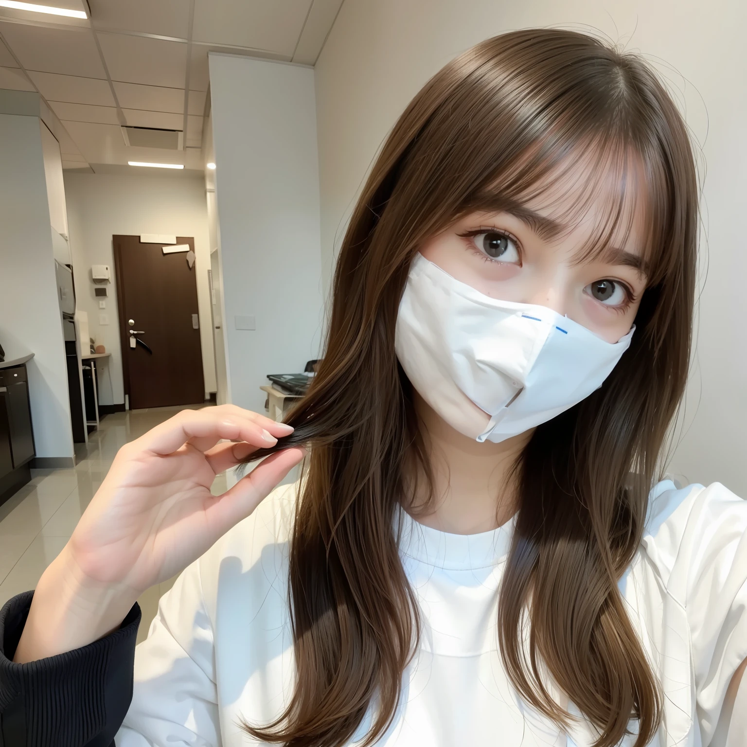 s girl,self-shot,high school senior,mouth mask