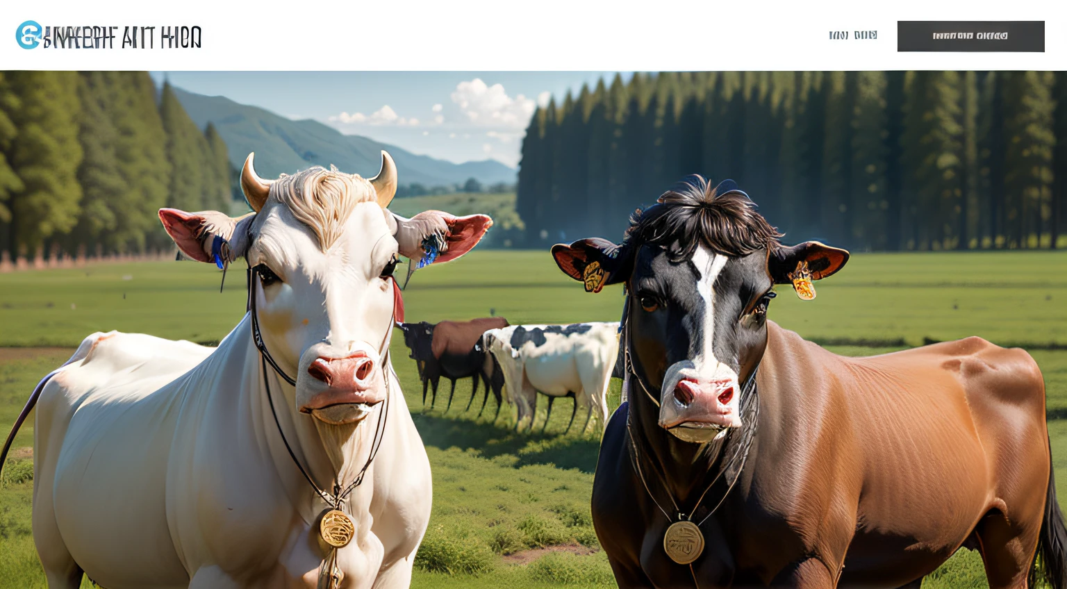 comic strip,Farmers,Cow Medal of Honor。Farmers won awards,grin