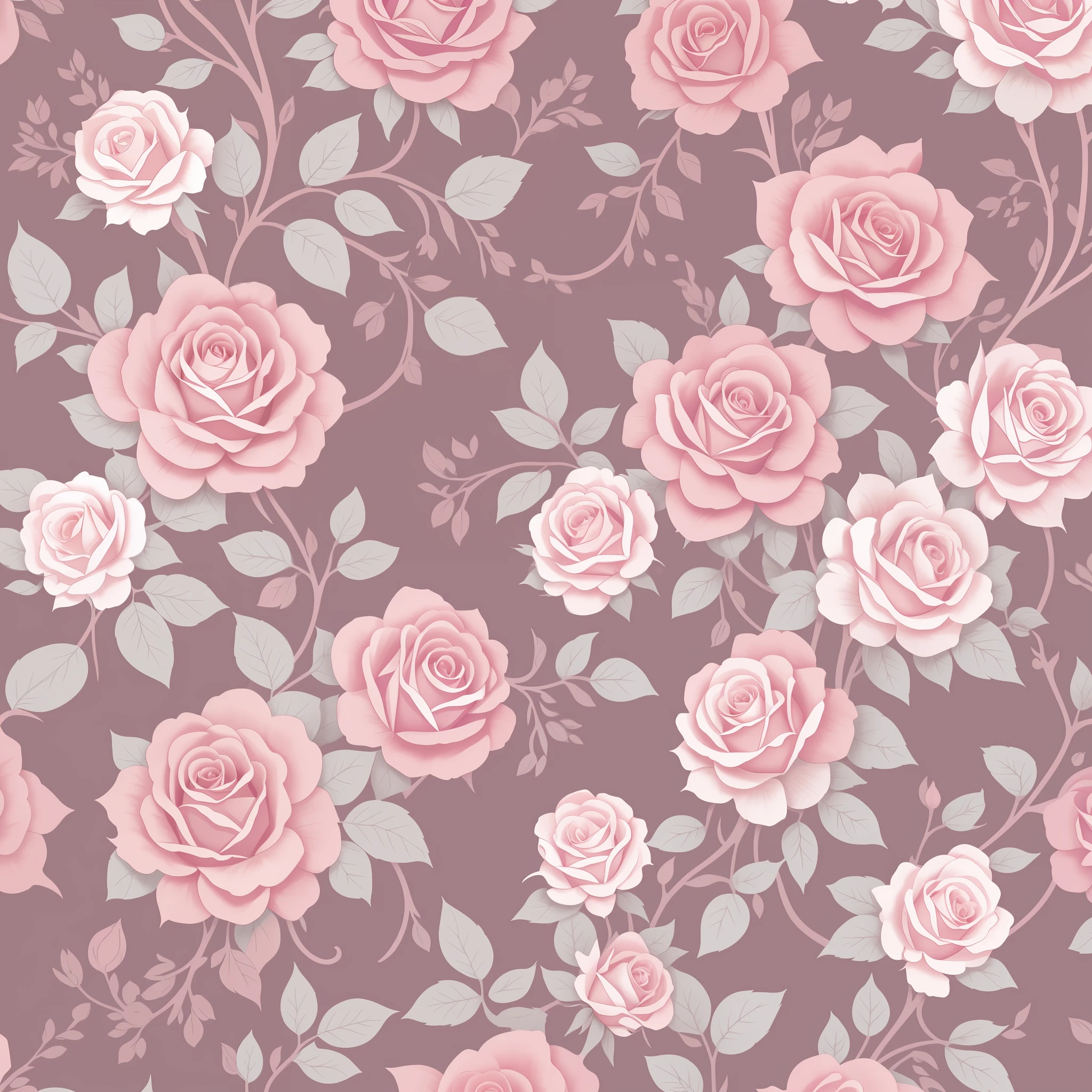 Abstract pink rose,the wallpaper,Graphic design style,iintricate,Clear details,Has a small amount of metallic linear color,White clean undertone