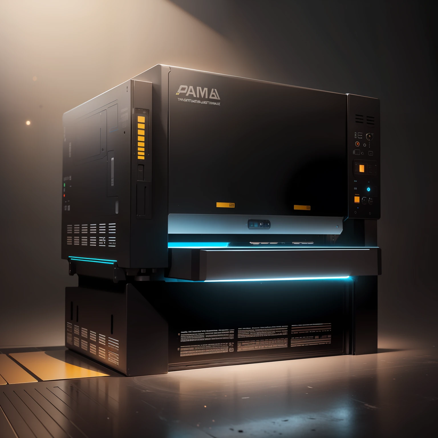 The background of the interstellar universe,Black metallic body,Full of technology,Plate sanding machine