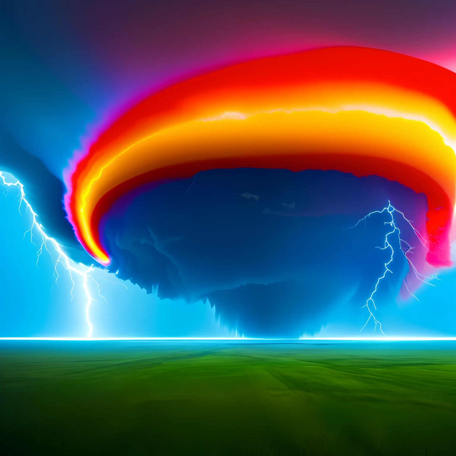 Tornado warning, chaos, concept art, 4k