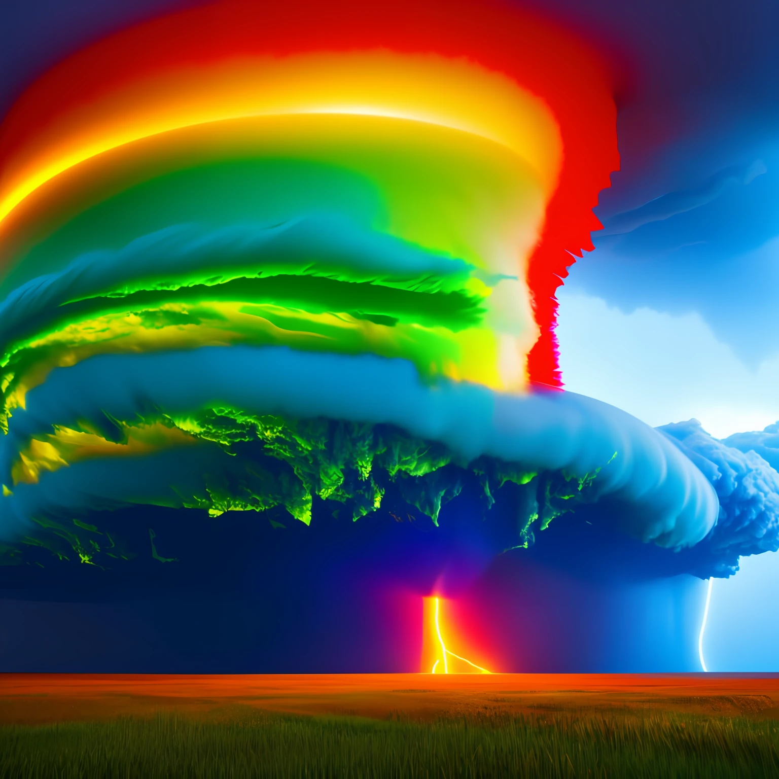 Tornado warning, chaos, concept art, 4k