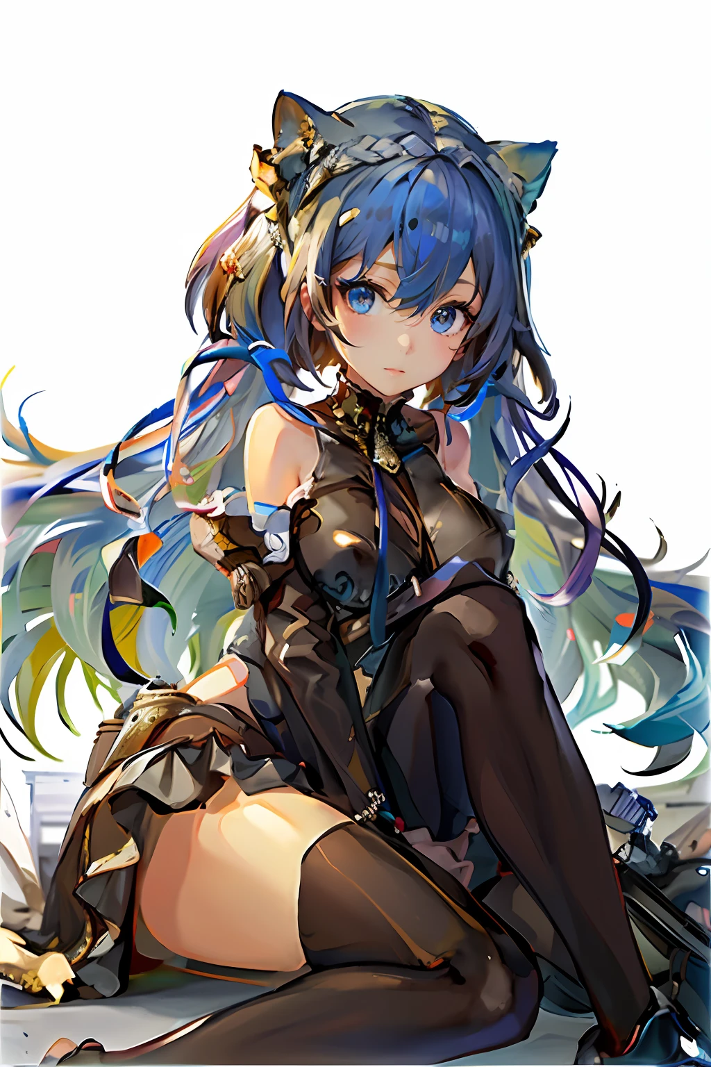 masterpiece、top-quality、hightquality、high detal、1girl in、full body Esbian、beautiful countenance、beautidful eyes、夏天、simple background、