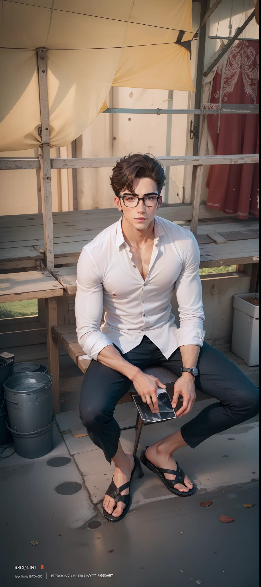 very handsome boy and eye in glasses