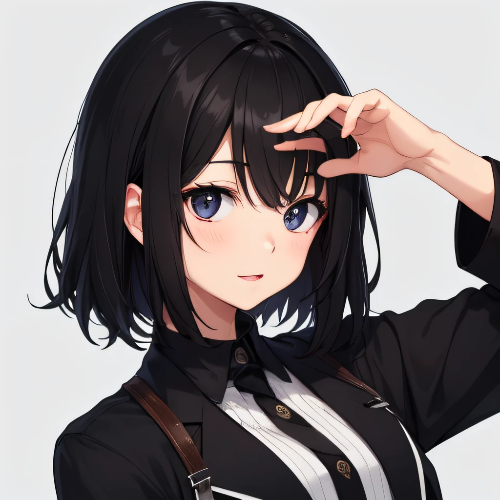 uth、A dark-haired、black eyes