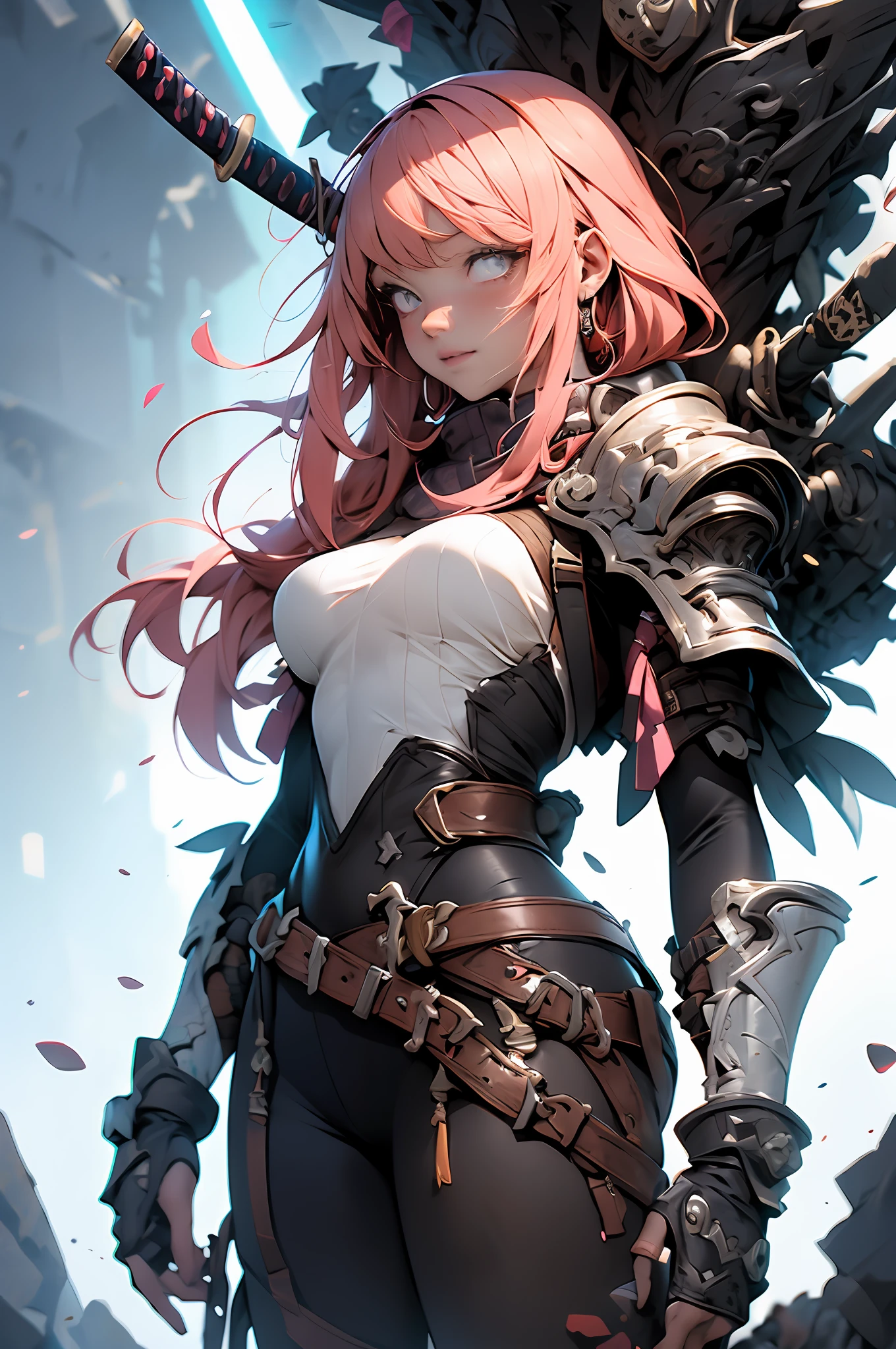 Gwenpool, ((Samurai style)),colosseum,cybe,tattoo,without clothes,savage,small bust,Machine hands,shoulder length messy hair no clothing,detailed beautiful face,detailed beautiful eyes,shieid,happy, smail, super detailed skin,Beautiful slender style anime girl, hyperdetailed painting, luminism, art by Carne Griffiths and Wadim Kashin concept art, 4k resolution, fractal isometrics details bioluminescence , 3d render, octane render, intricately detailed , cinematic, trending on artstation Isometric Centered hyperrealistic cover photo awesome full color, hand drawn , gritty, realistic mucha , intricate, hit definition , cinematic,Rough sketch, bold lines, on paper