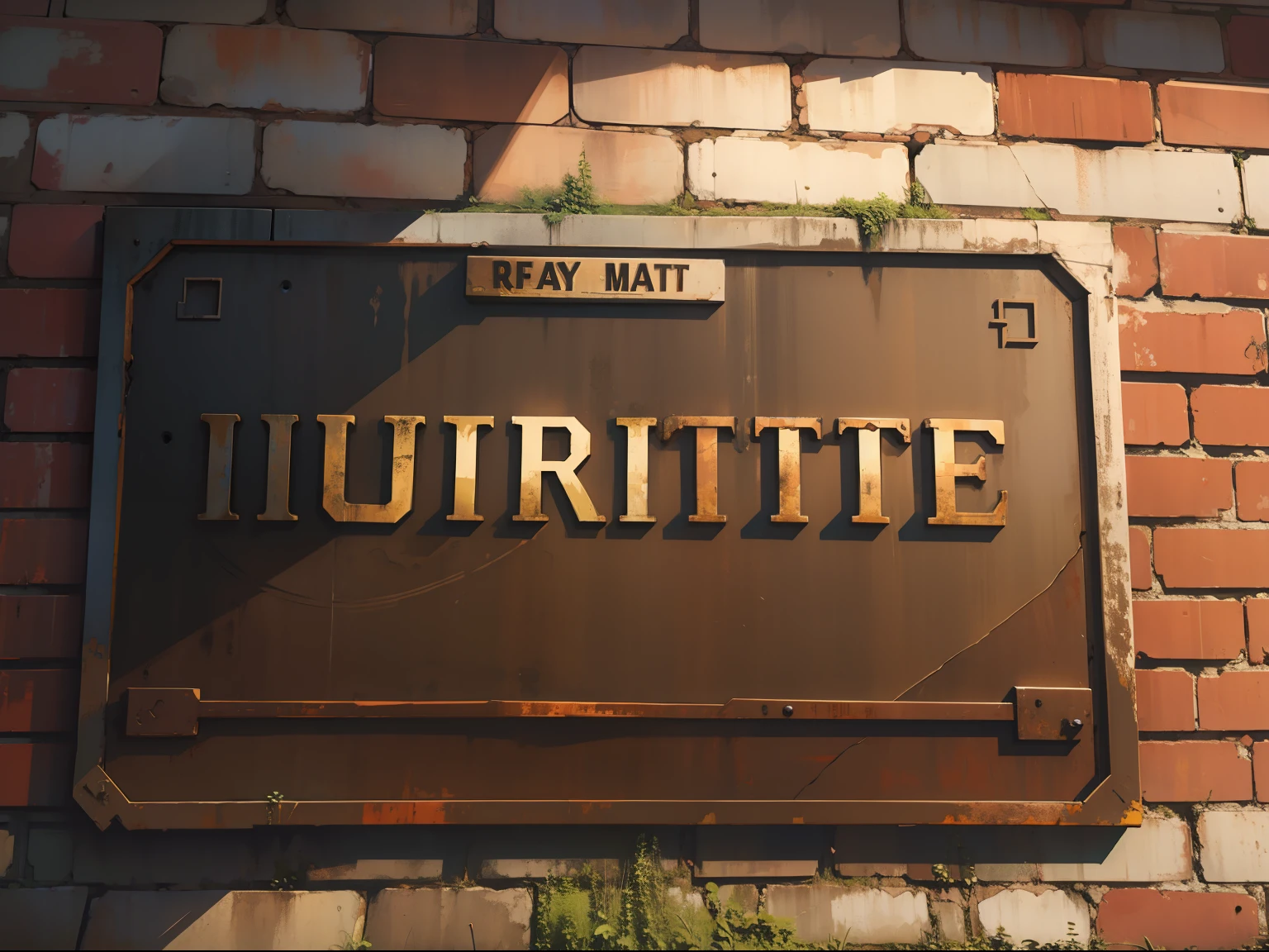 Rusty plaque,It says 2727 Institute