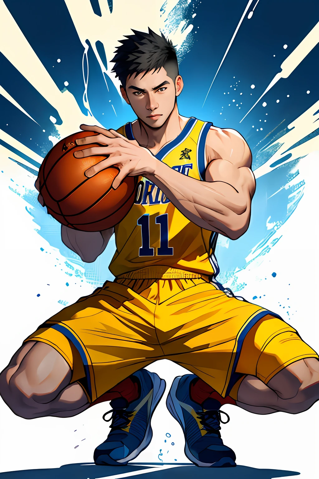abstract backgrounds,1boy,lewd poses,dynamite,Exposure to urine,Large number of sperm ,Wear basketball shoes,拉屎