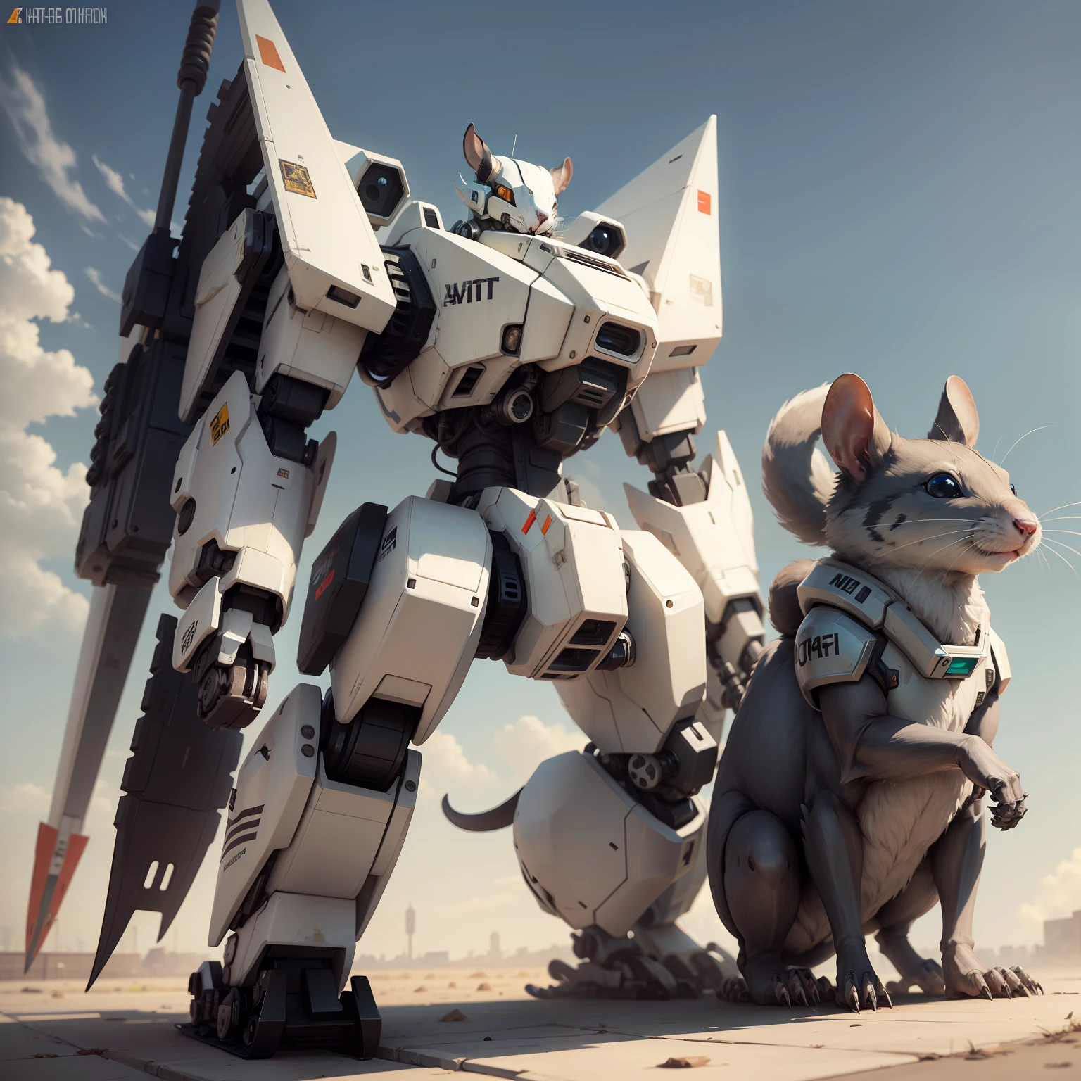 Mecha rats,Off-white color scheme
