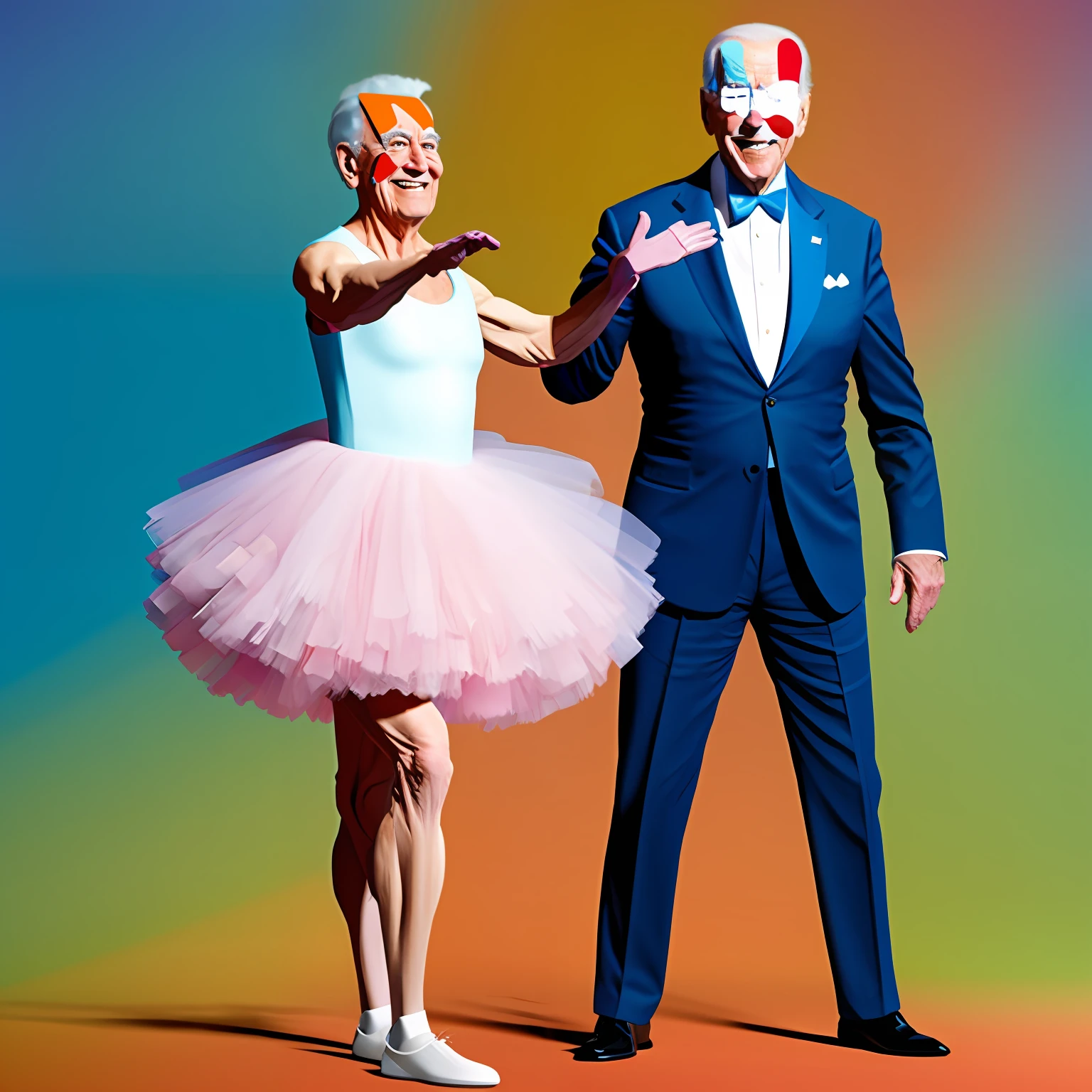 Joe Biden wearing a tutu, concept art, 4k