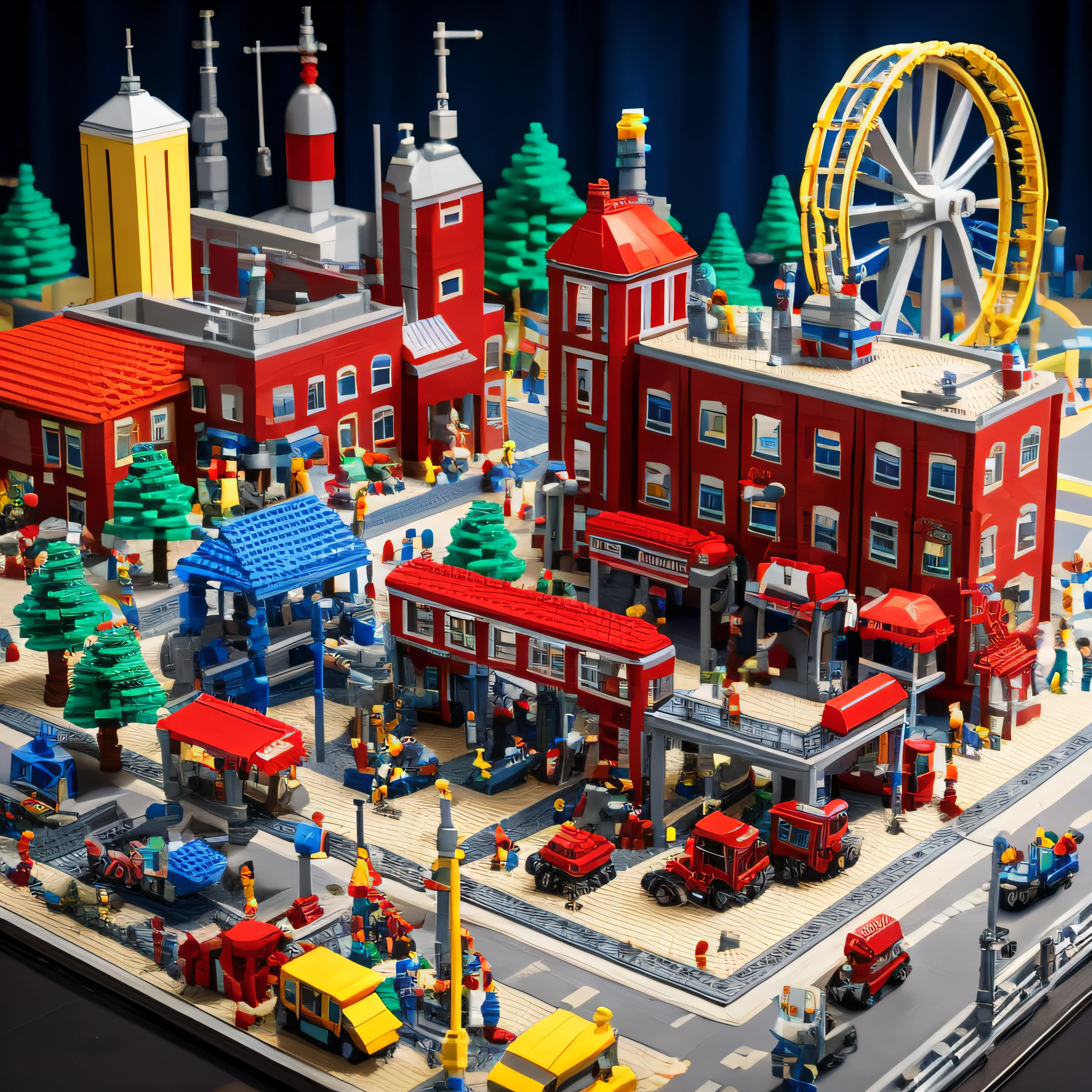 LegoAI
{factory | amusement park | police station}