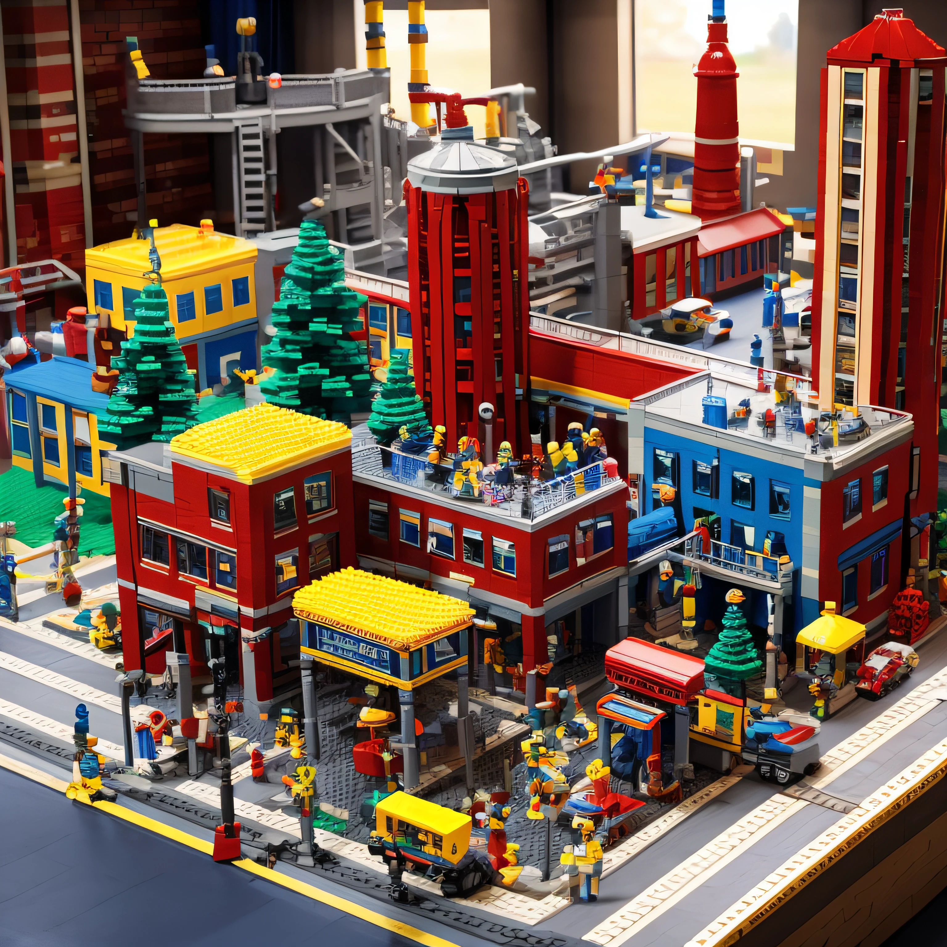 LegoAI
{factory | amusement park | police station}