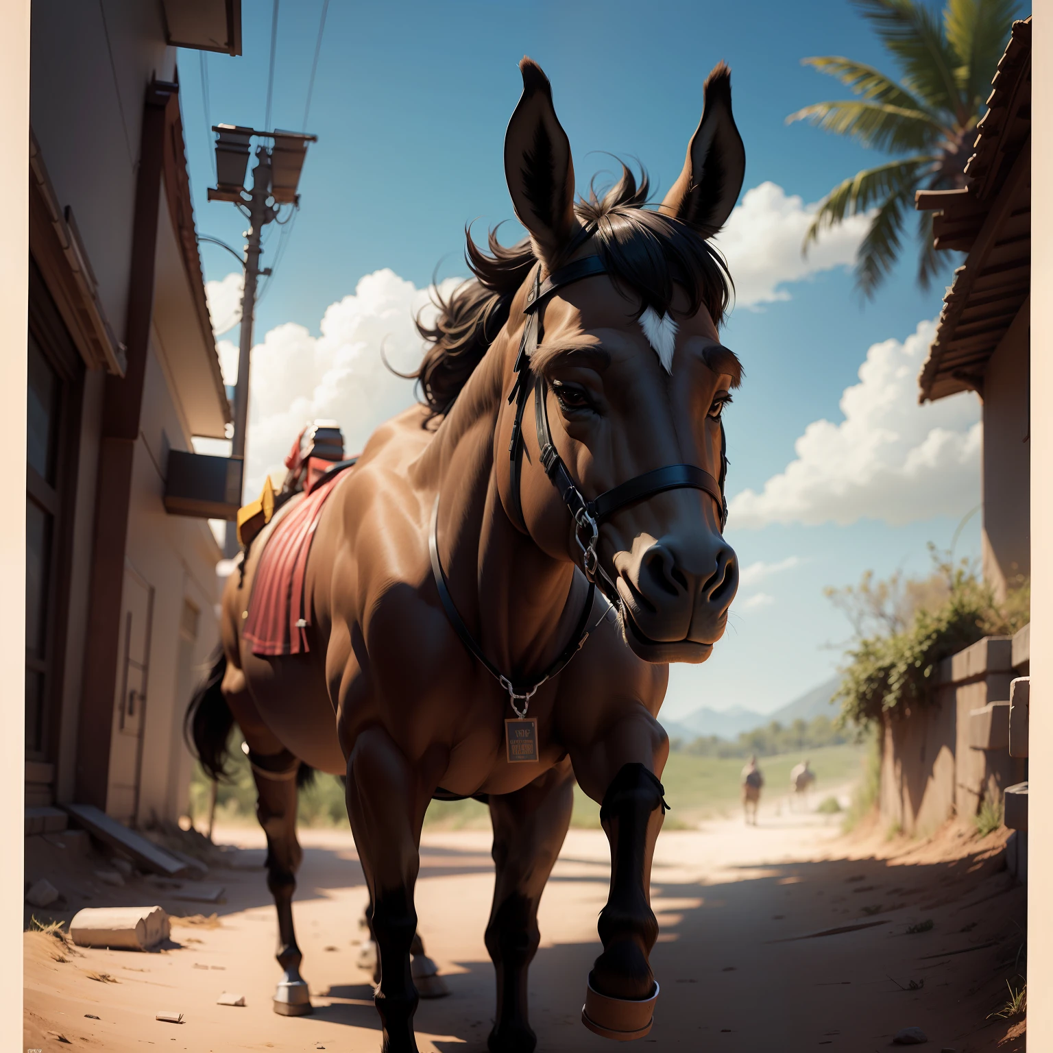Comic style Donkey
