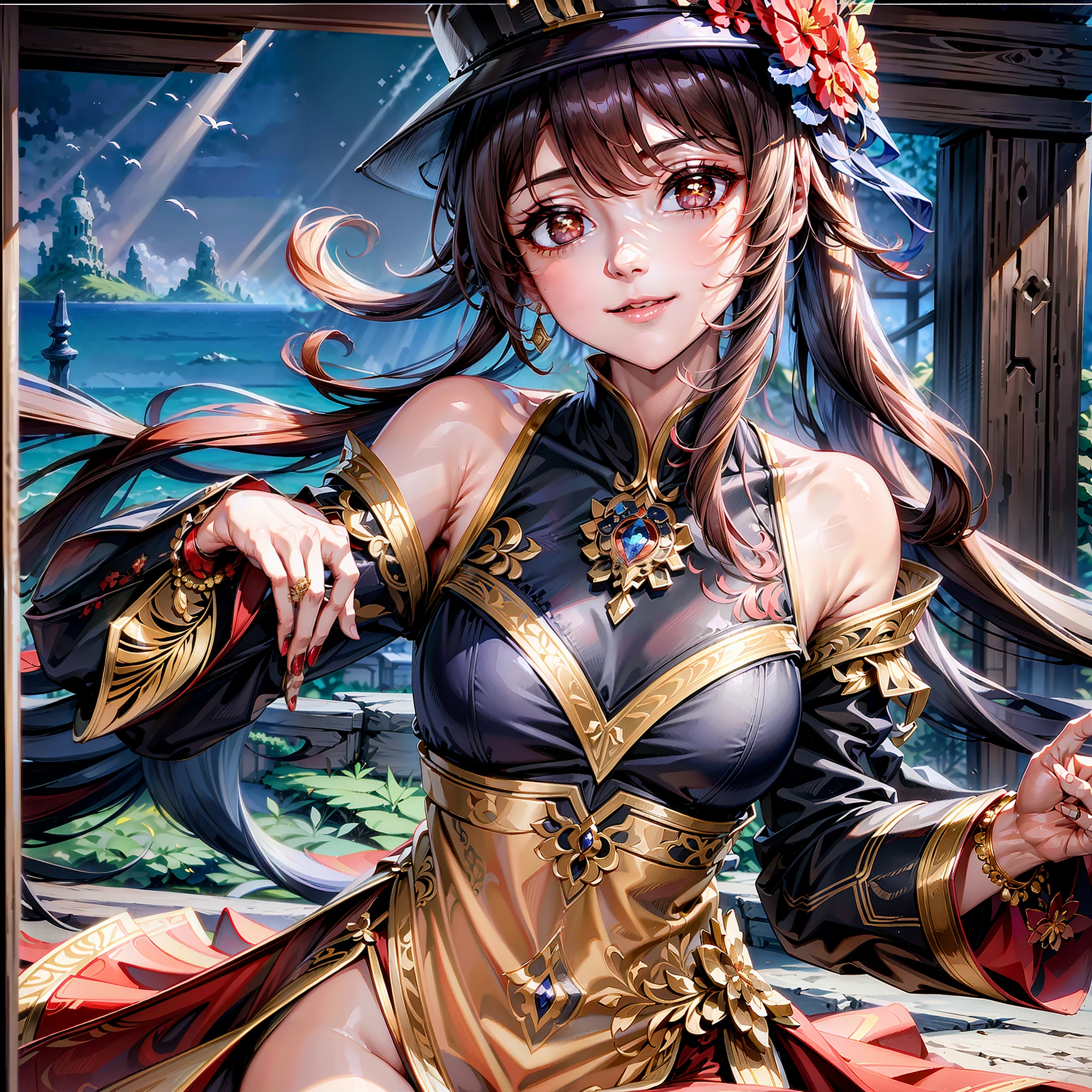 （top Quority，4k，tmasterpiece：1.3），Beautuful Women，，Raised y，Super detailed face，detailed lips，Detailed eyes，二重まぶた，Assewer，mediuml breast