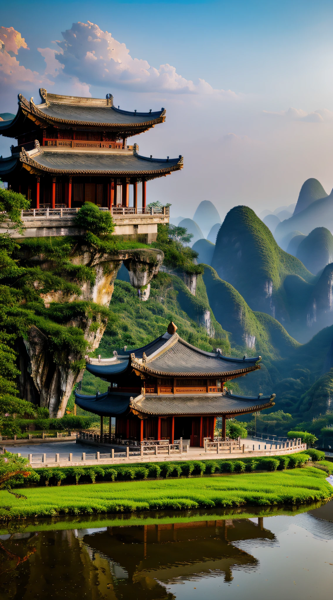 Guangxi landscape pavilion A world