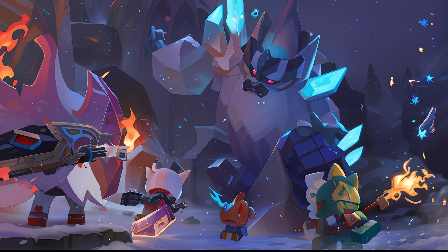 Lego bricks play with fire in snow-covered areas, frostbite 3 rendered, Arte conceitual de inverno, League of Legends concept art, league of legends style art, league of legends art style, league of legends splashart, Official Splash Art, league of legends art, league of legends splashart, style of duelyst, from league of legends