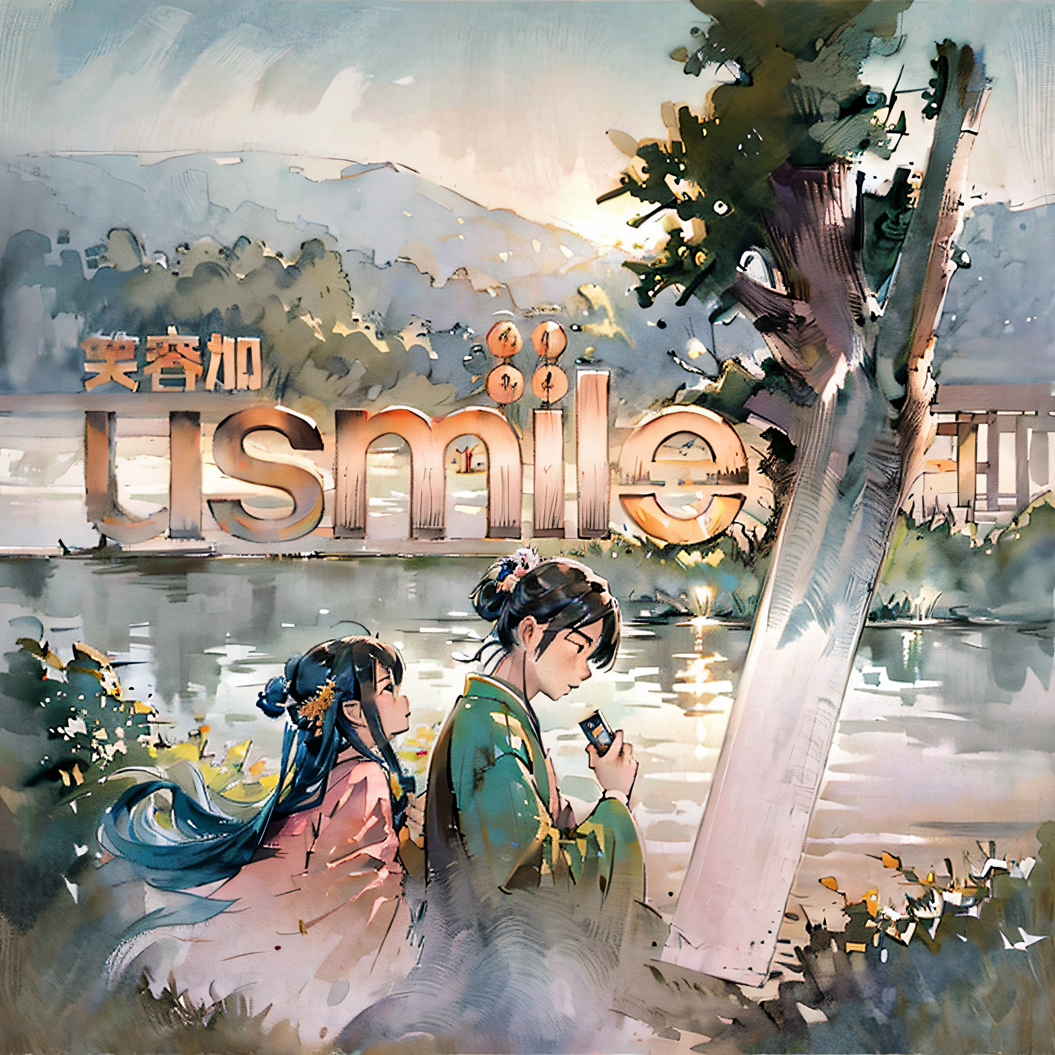 Tanabata,couple,hugs,Chinese Ancient Times,Traditional China,Realiy,tmasterpiece,8K,4K,In pink,amarelo,Contre-Jour,cameras,Magpie Bridge,mountain water,couple,Rustic