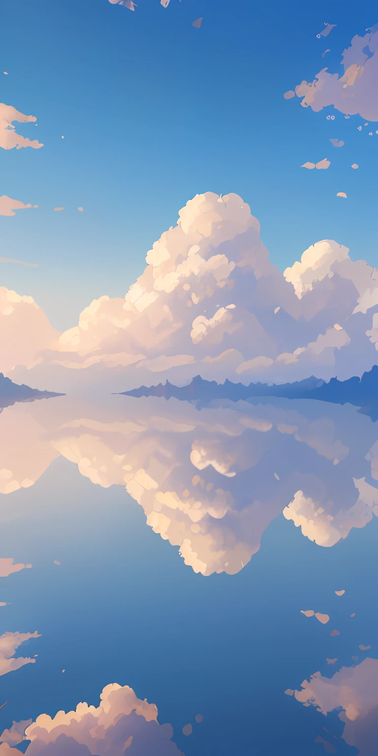 ​masterpiece, top-quality, (extremely detailed CG unified 8k wallpaper) (top-quality), (The best illustrations), (best shade)、Super Meticulous, blue-sky、appearance々There are different types of clouds, Shape and size.