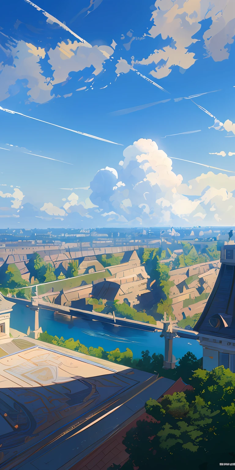 masterpiece, top-quality, (extremely detailed CG unified 8k wallpaper) (top-quality), (The best illustrations), (best shade)、Super Meticulous, blue-sky、appearance々Different types of clouds