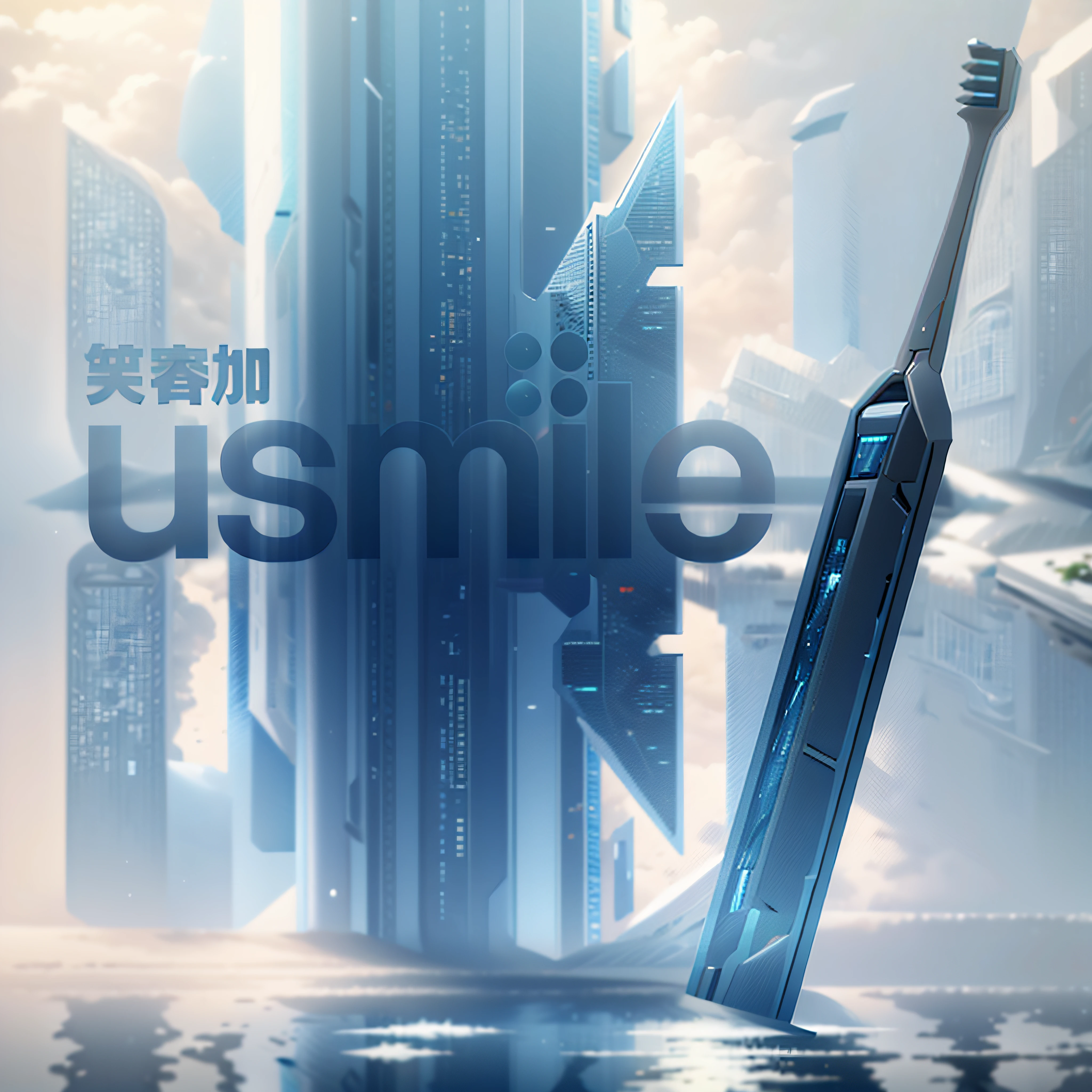 futuristic building,(Masterpiece),(high high quality),Best quality,Real,(Realistic),ultra - detailed,(fulldetail),(4K),8K, scenery, sky, glass, Outdoors, day, White Building, Shot from the water, blue-sky, Reflection,low angle shot,Reflected light from the surface of the water,Contre-Jour,Canon camera,wide wide shot