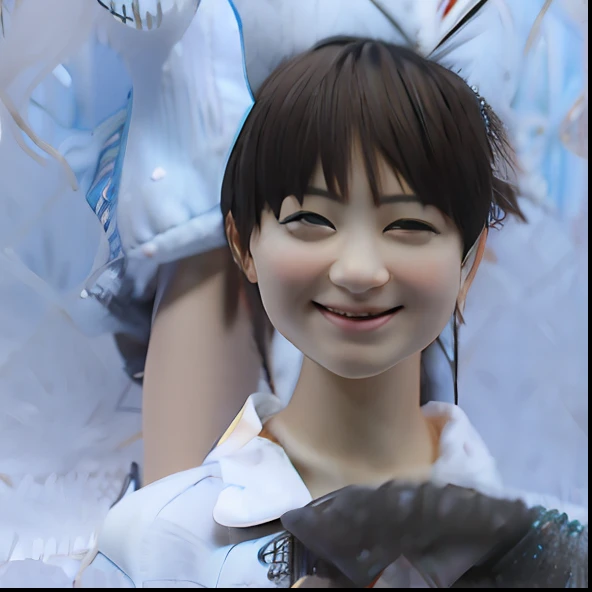 The girl smiled innocently