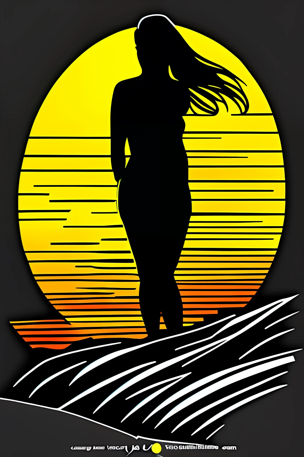 Vectorial art, sunset