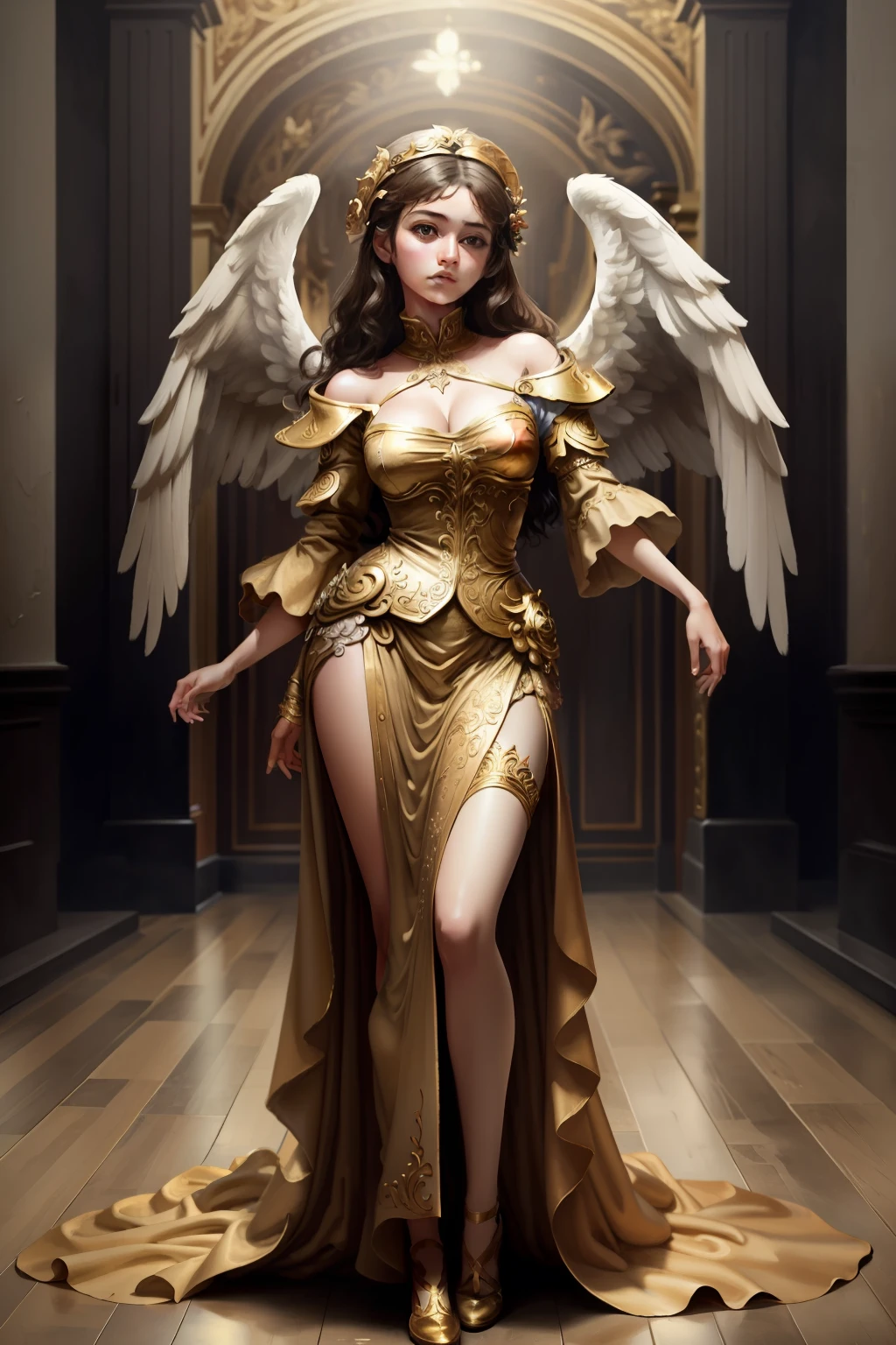 ((best quality)), ((masterpiece)), (detailed),1girl,solo,angel,full body ,