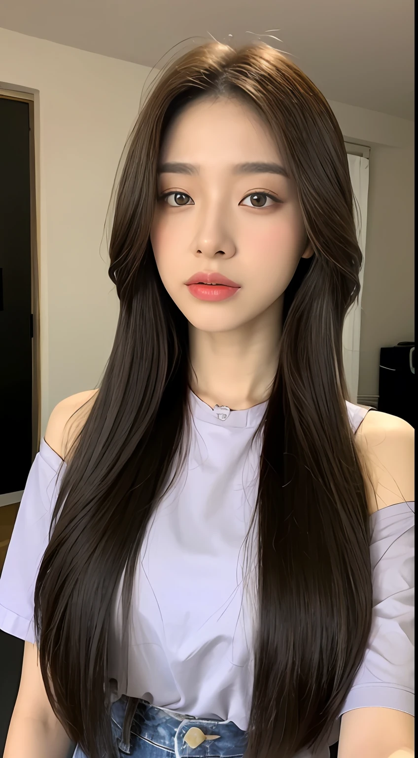 ((Best Quality, 8k, Masterpiece: 1.3)), Odak: 1.2, Perfect Body Beauty: 1.4, Buttock: 1.2, ((long hair)), ( Giysi: 1.1), (sun, Sokak:1.3), -Indoor-the-Shoulder black jeans: 1.1, Highly detailed facial and skin texture, Beautiful eyes, Double eyelids, Beyaz ten, in front studio