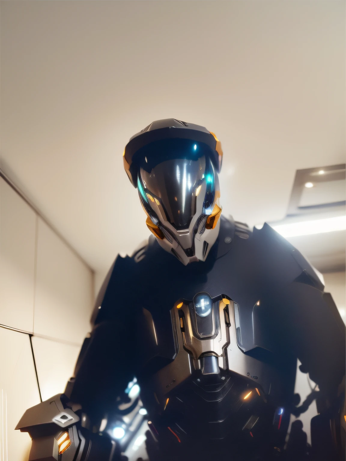 Big-eyed mech,Metallic,personification,Shiny