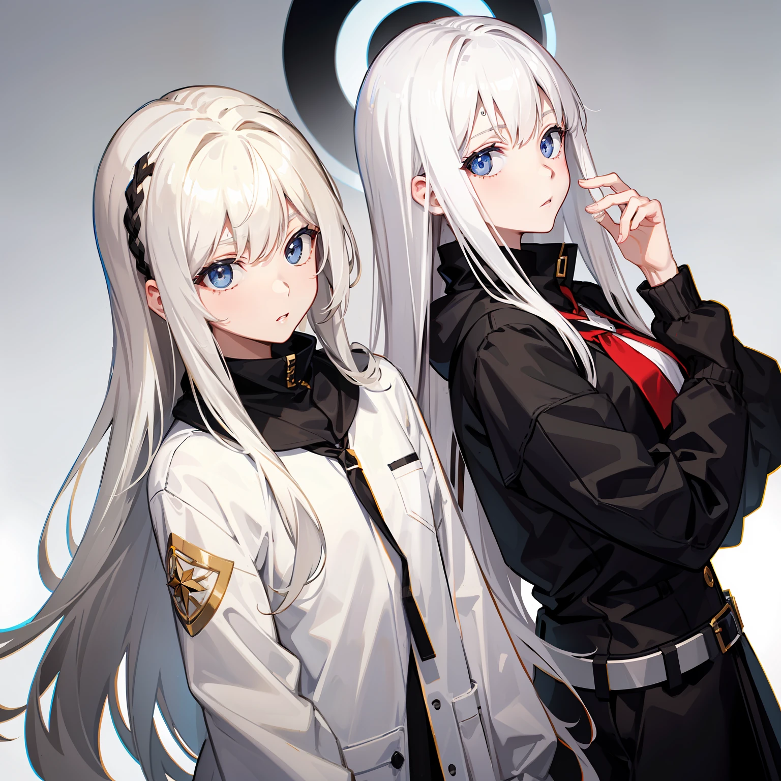 white skinned,whaite hair