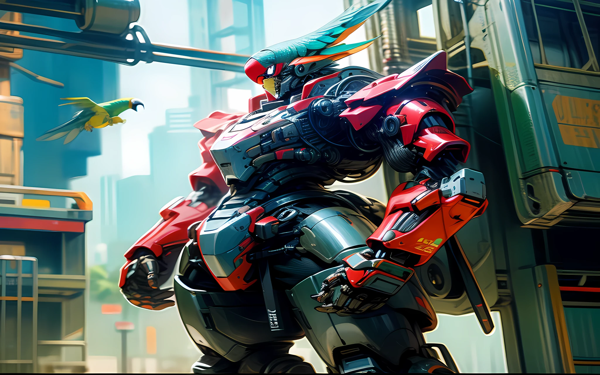 parrots,mechs,Armor,Mechanical