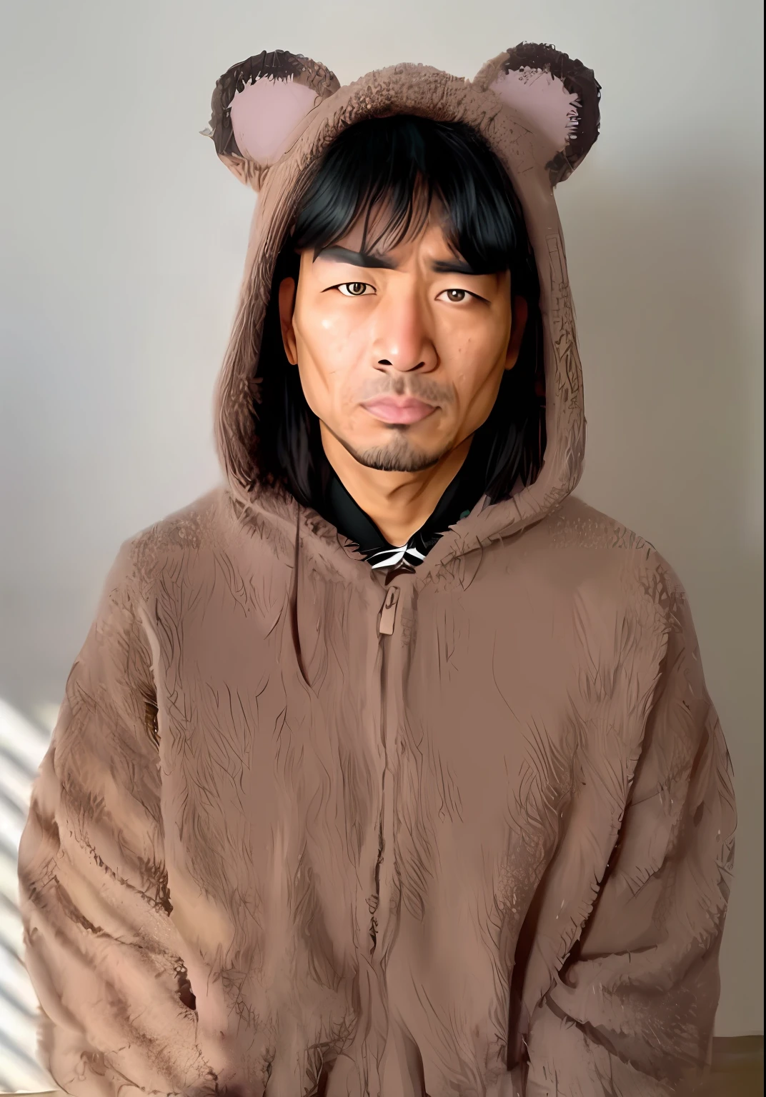 On the face of the animal