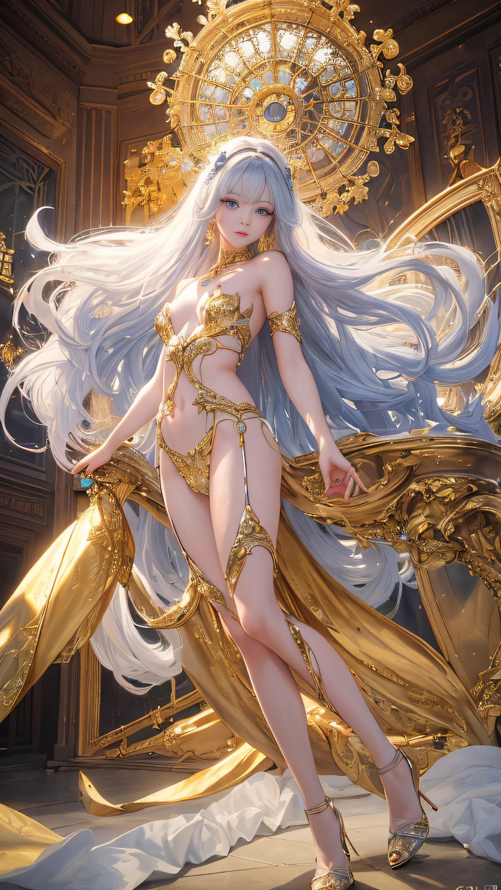 Super beautiful glowing eyes、Photorealsitic:1.4), (masterpiece, side lights, Exquisite beautiful eyes: 1.2), masterpiece*portlate, realisitic, 3D 顔, Luminous Eyes, Shiny hair, Glossy skin, 独奏, embarrassed from, (hason),