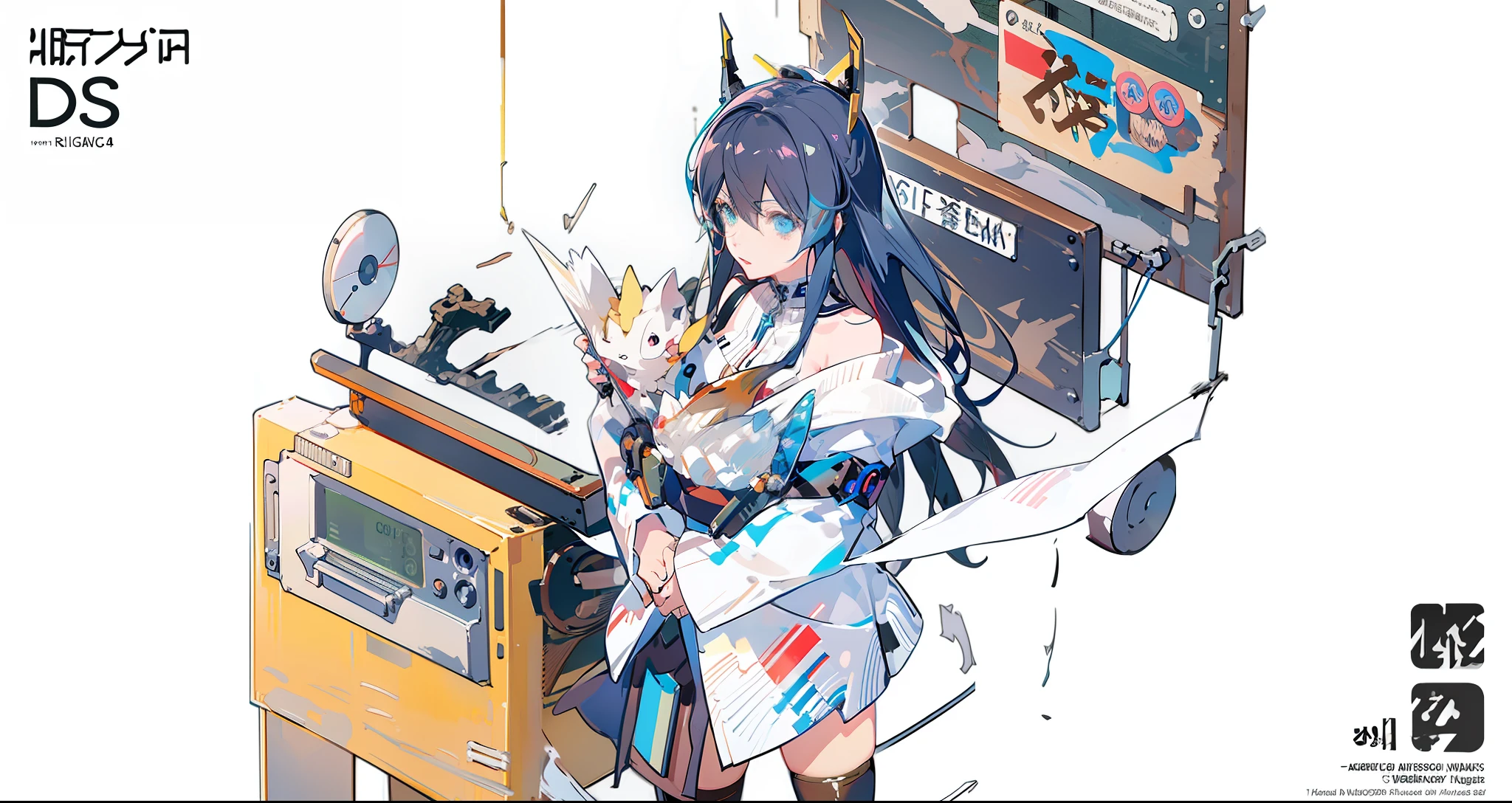 Anime characters with radios and radios, Best anime 4k konachan wallpaper, anime mecha aesthetic, Digital cyberpunk anime art, cyberpunk anime girl mech, Fully robotic!! Girl, Detailed digital anime art, Mechanized Valkyrie girl, digitl cyberpunk - anime art, style of anime4 K, From Arknights, anime cyberpunk art, cyberpunk anime art