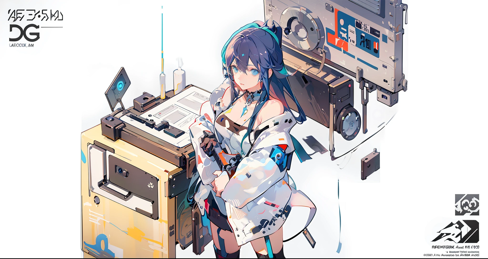 Anime characters with radios and radios, Best anime 4k konachan wallpaper, anime mecha aesthetic, Digital cyberpunk anime art, cyberpunk anime girl mech, Fully robotic!! Girl, Detailed digital anime art, Mechanized Valkyrie girl, digitl cyberpunk - anime art, style of anime4 K, From Arknights, anime cyberpunk art, cyberpunk anime art