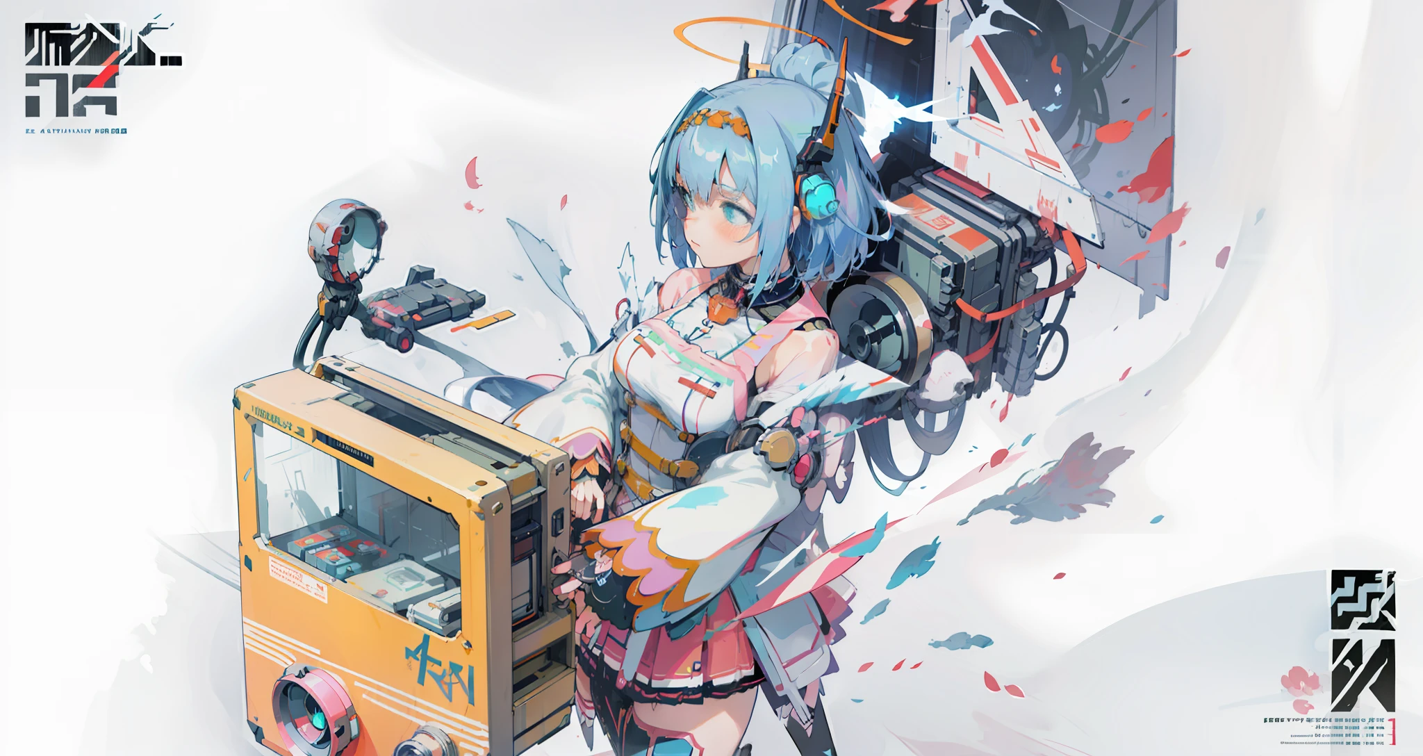 Anime characters with radios and radios, Best anime 4k konachan wallpaper, anime mecha aesthetic, Digital cyberpunk anime art, cyberpunk anime girl mech, Fully robotic!! Girl, Detailed digital anime art, Mechanized Valkyrie girl, digitl cyberpunk - anime art, style of anime4 K, From Arknights, anime cyberpunk art, cyberpunk anime art