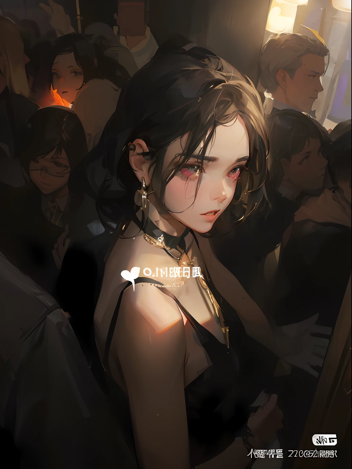 A woman stood in the crowd, Guviz-style artwork, Guviz, style of wlop, by Yang J, inspired by Yanjun Cheng, trending on cgstation, author:yanjun cheng, Phlegm sputum, phlegm |, author:Zou Zhe, guweiz masterpiece