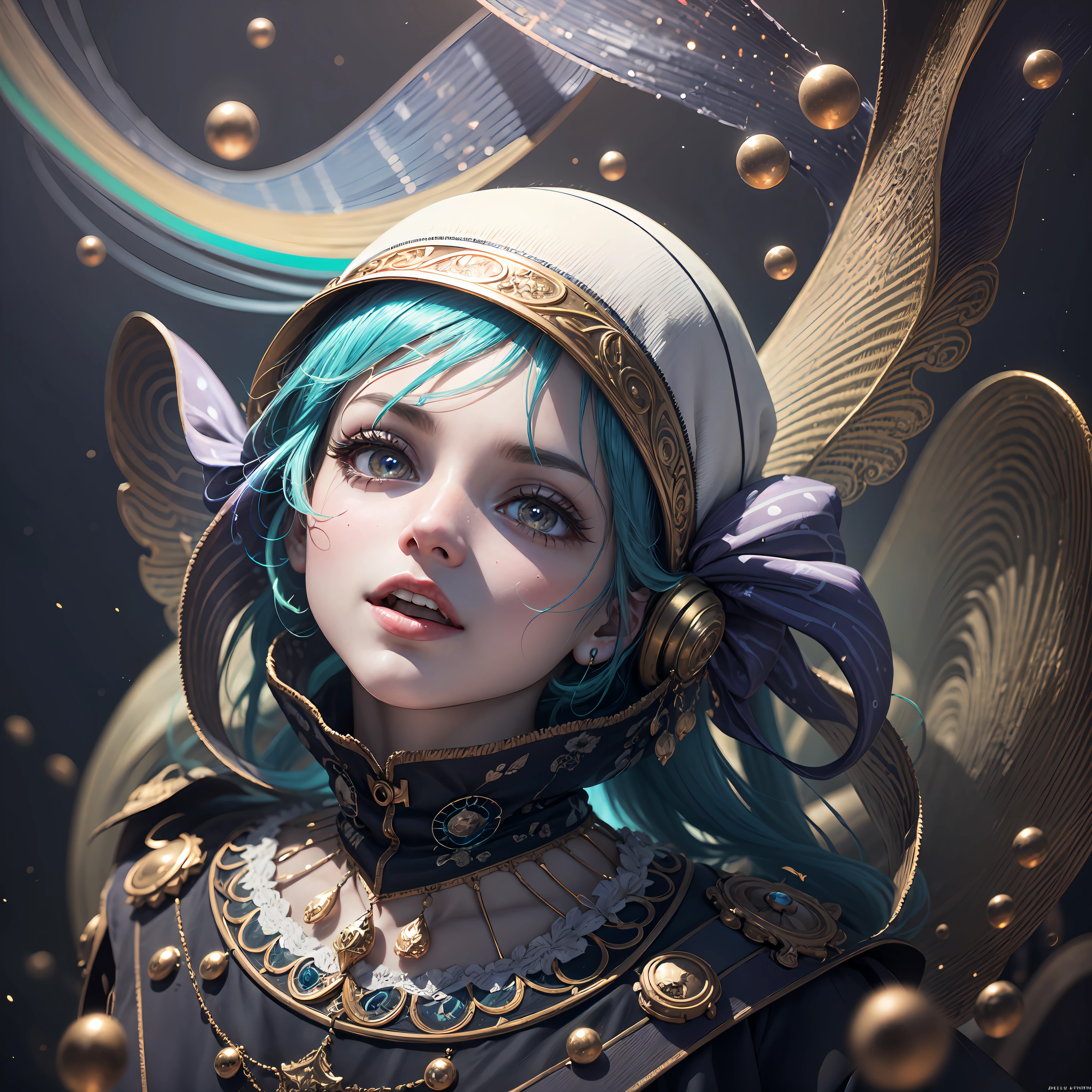 Rainbow space squid, radiant, leafy, gleaming, Art Deco, sophisticated, allure, vintage antique, captured in film by Tim Burton, opus, Nikon D850, Majestic Illumination, Joyful, intricate, intricate facial expressions, CryEngine, Redshift Render, highly defined pupils, balanced pupils, folklore, 4K, CG, high resolution, IQ of 200