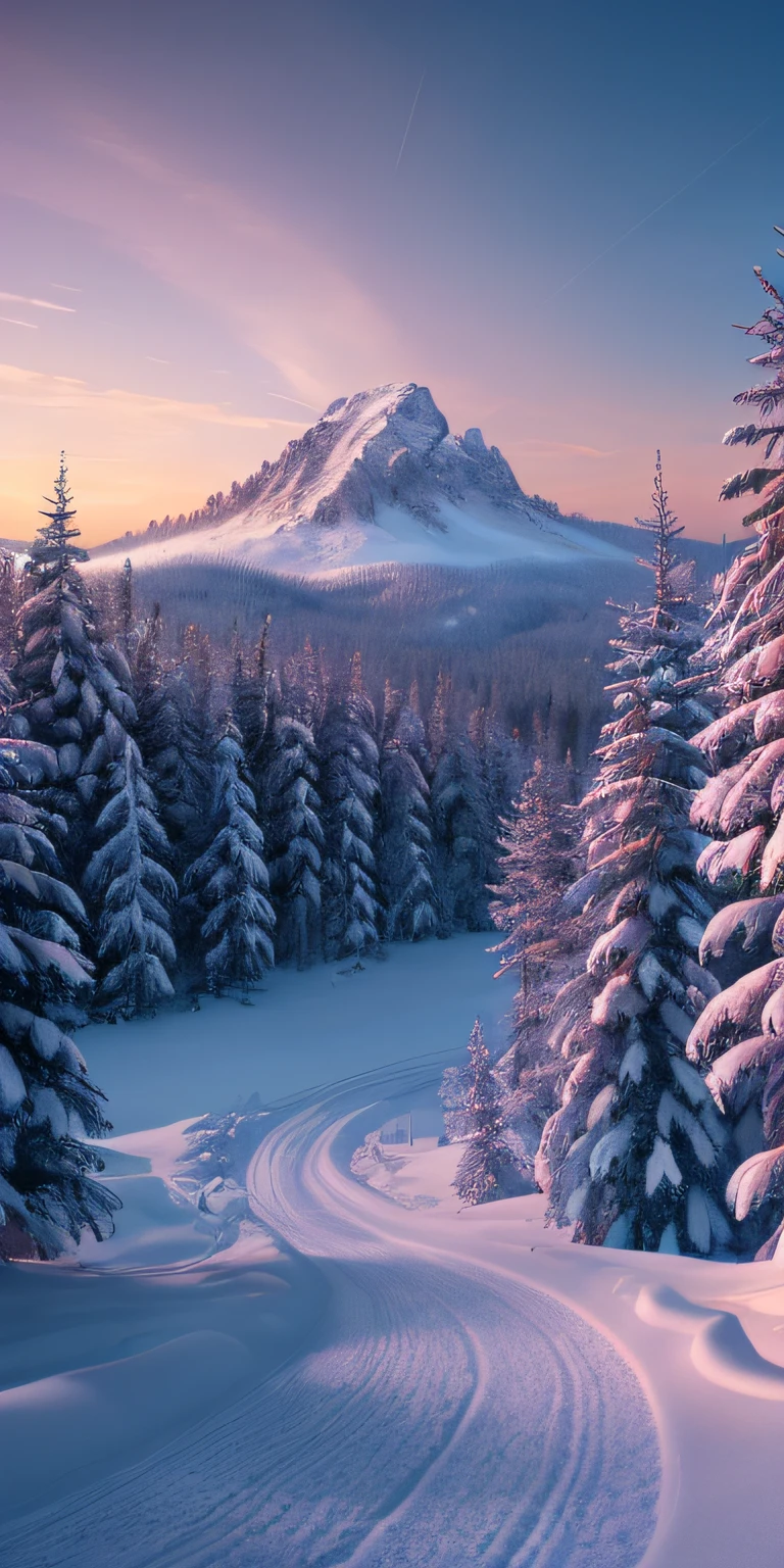 masterpiece, best quality, high quality, extremely detailed CG unity 8k wallpaper, taiga, silence, towering conifers covered with forest floor, harsh cold climate, serene beauty, snow, winter, mild summer, breeze, needles, branches, bokeh, depth fields, HDR, bloom, chromatic aberration, photorealistic, extremely detailed, popular on artstation, popular on CGsociety, complex, high detail, dramatic, art midway