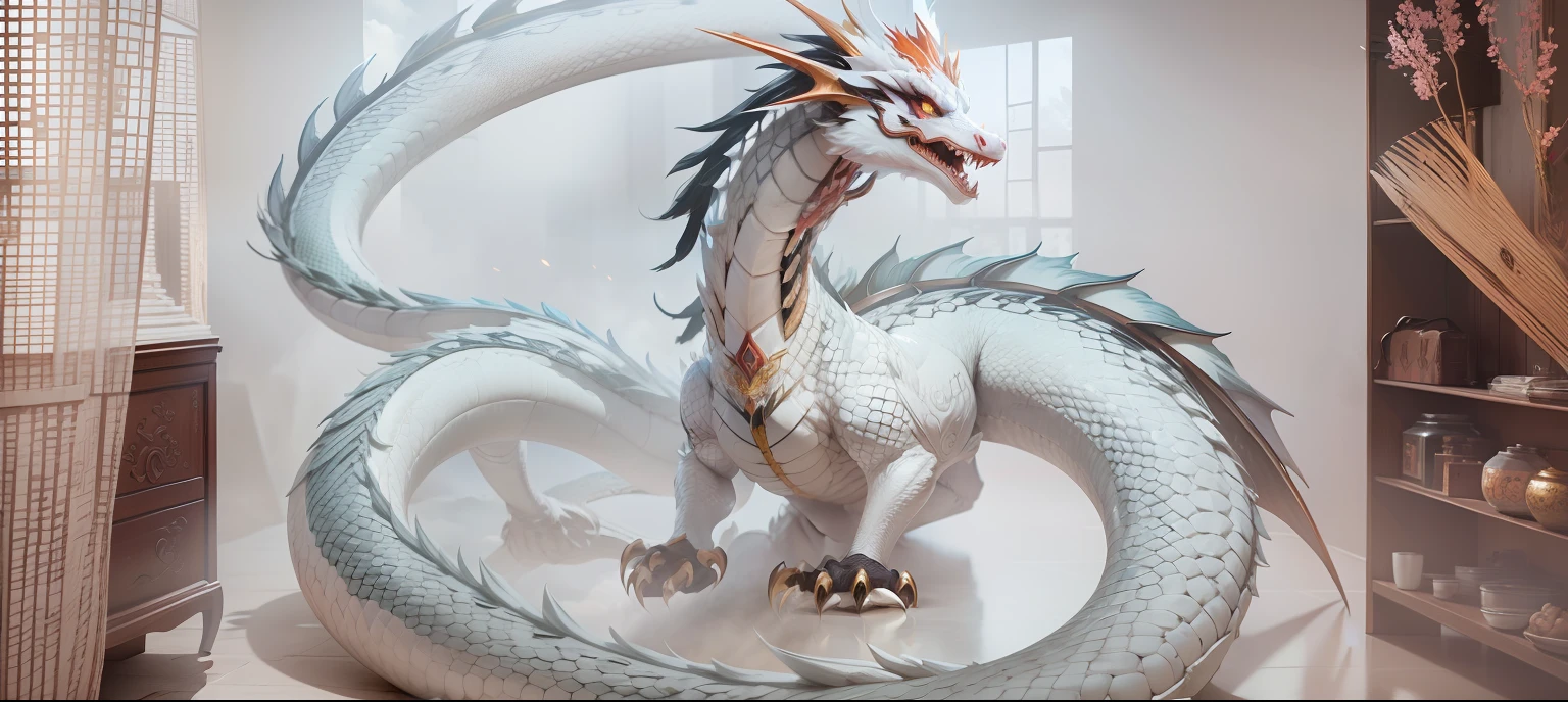 "Epic special effects rendering,chinesedragon,Mighty and elegant"