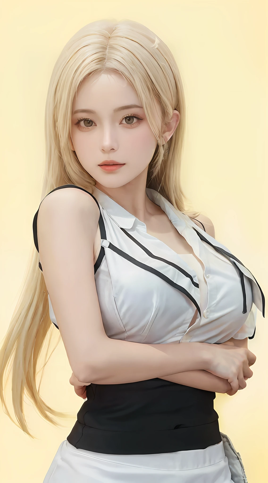 best qualtiy, tmasterpiece, 1girll, beauitful face, (photograph realistic:1.3), edge lit, (highdetailskin:1.2), 8K, Ultra HD, digital SLR camera, high high quality, A high resolution, 4K, 8K, Bokeh, absurderes, Optimal proportions of four fingers and one thumb, (realisticlying:1.3), Cute 1girl, In a white blouse shirt, mediuml breasts, short skirt,shift dresses
