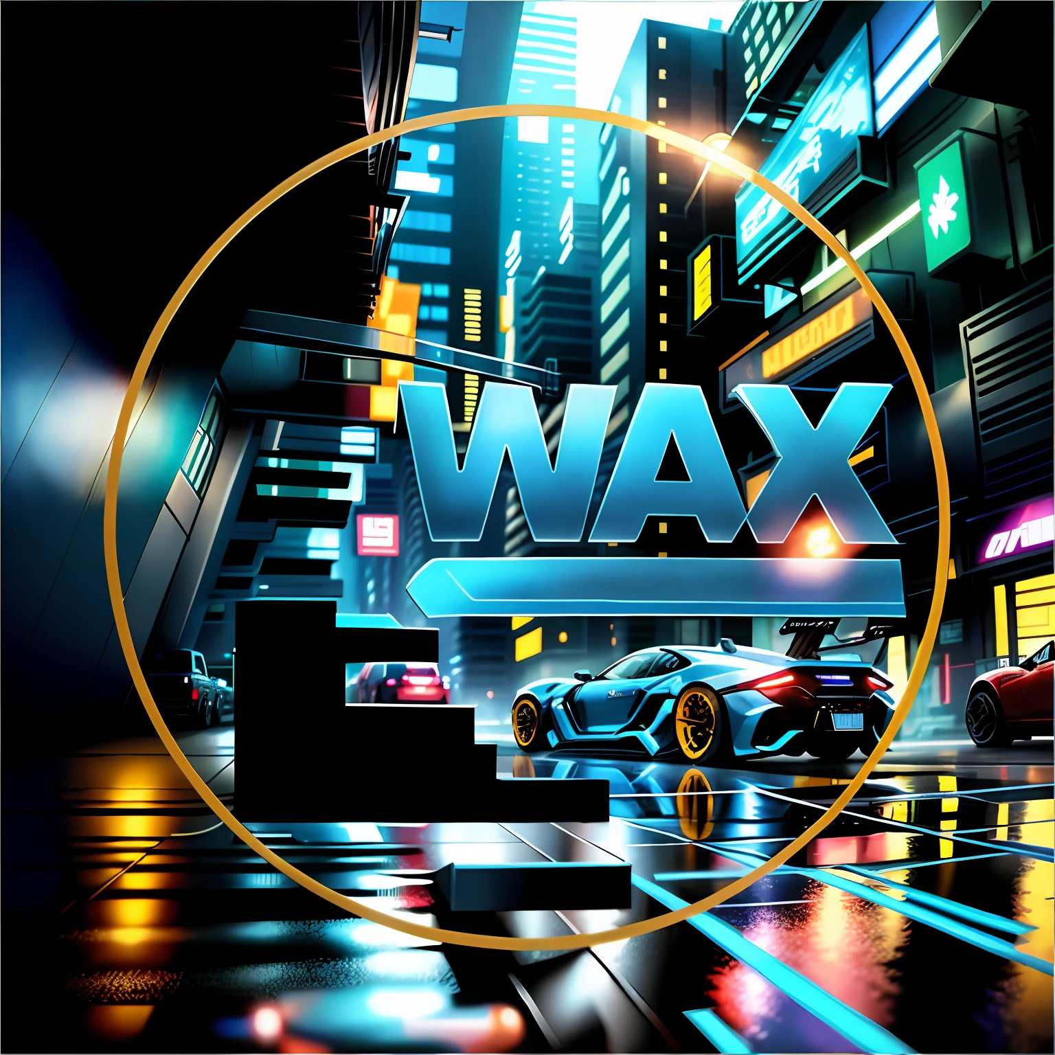 Cyberpunk Street,blue colors,The city of the future,flying cars,Lacquered finish,High gloss,Machinary,Metallic skin,mechs,Light,hight contrast,lineworks,future-tech,hyper realisitc,high - tech,sleek and futuristic design elements,intelligent,HighDynamicRange,GameCG